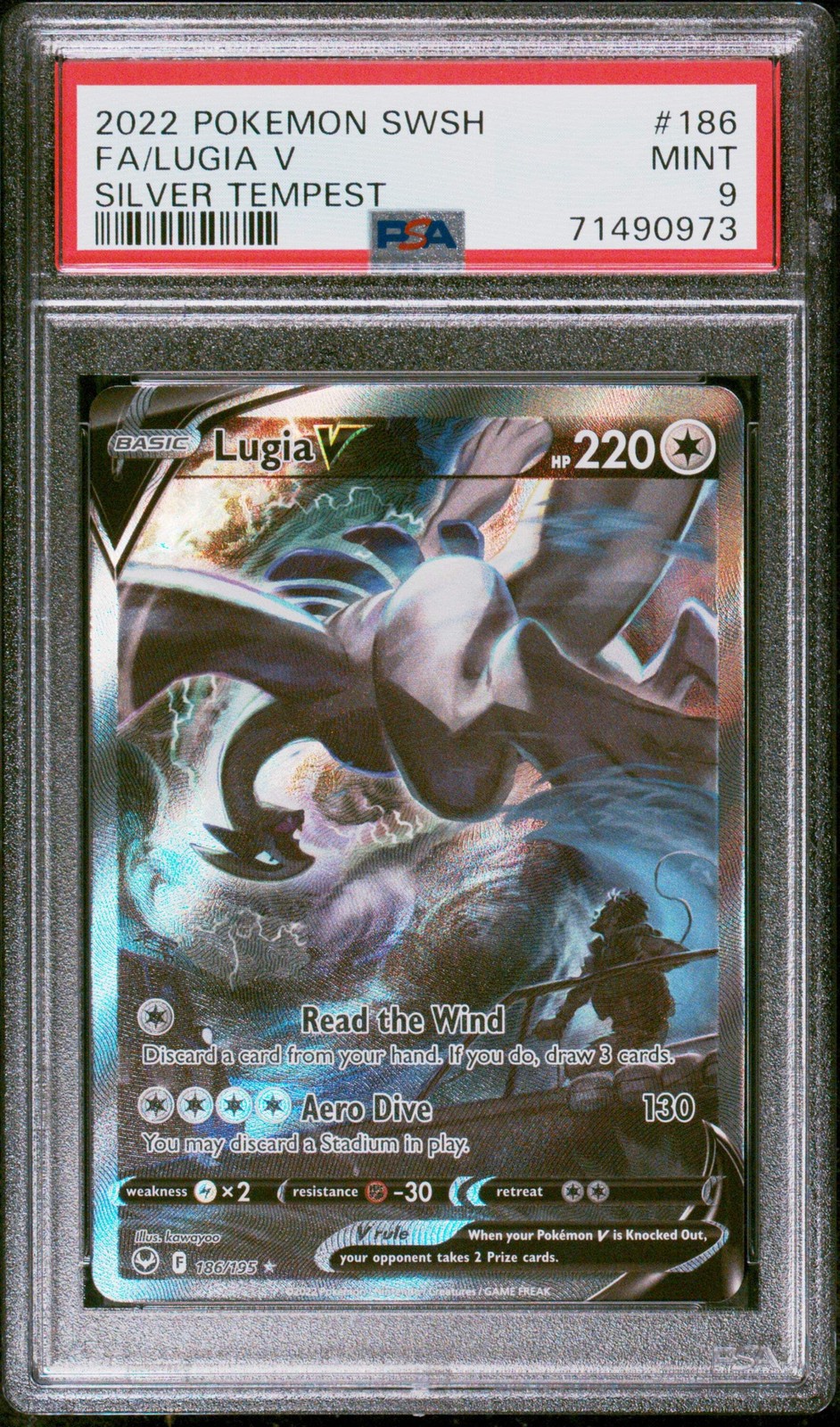 2022 Pokemon Sword & Shield Silver Tempest Full Art/Lugia V 186