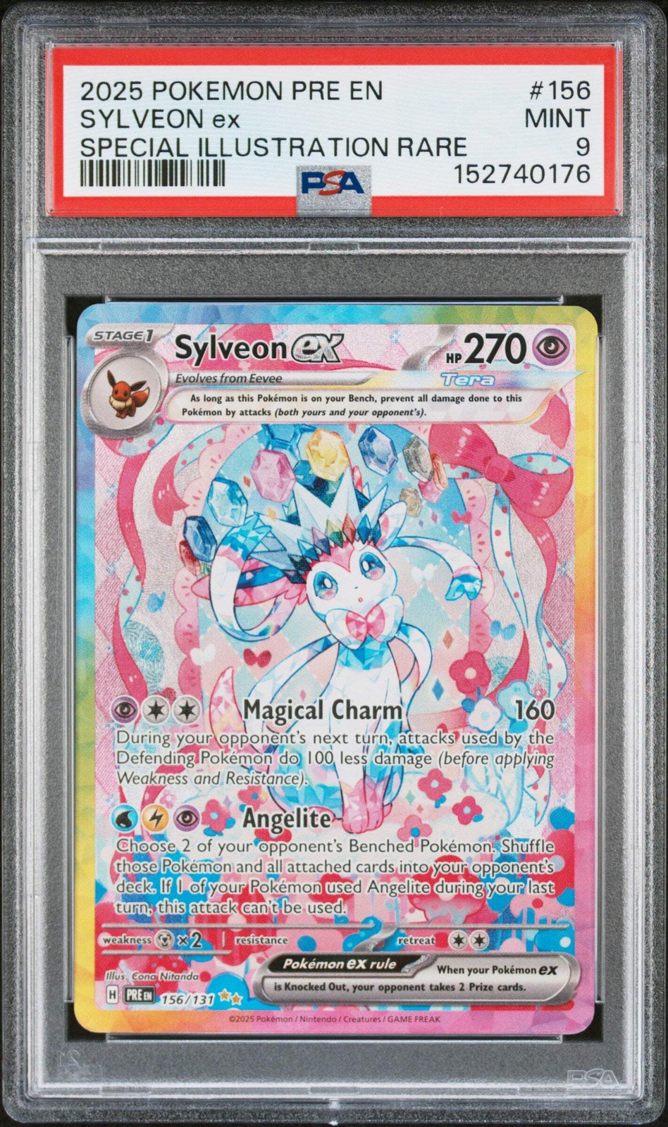 2025 Pokemon Pre EN-Prismatic Evolutions Sylveon EX Special Illustration Rare 156