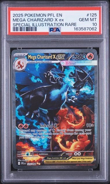 2025 Pokemon Pfl EN-Phantasmal Flames Mega Charizard X EX Special Illustration Rare 125
