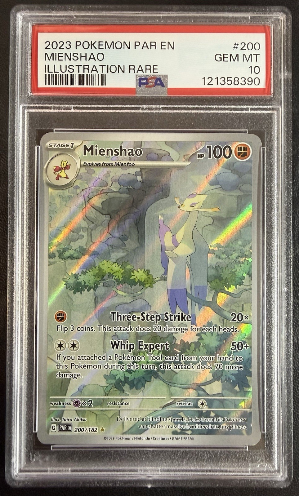 2023 Pokemon Par EN-Paradox Rift Mienshao Illustration Rare 200