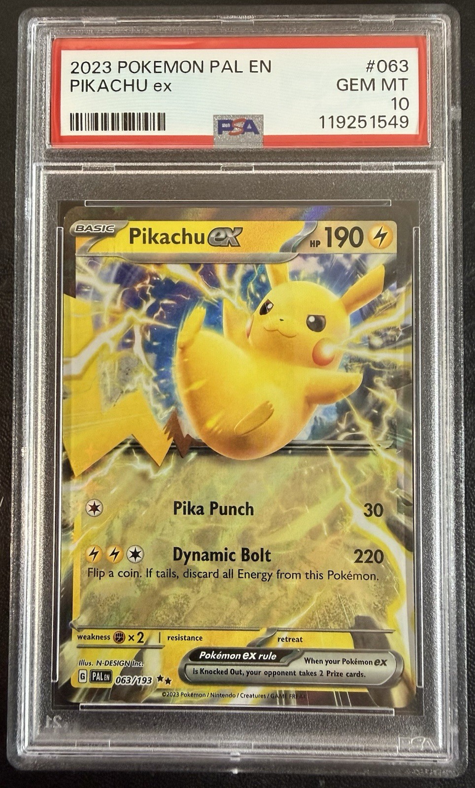 2023 Pokemon Pal EN-Paldea Evolved Pikachu EX 063