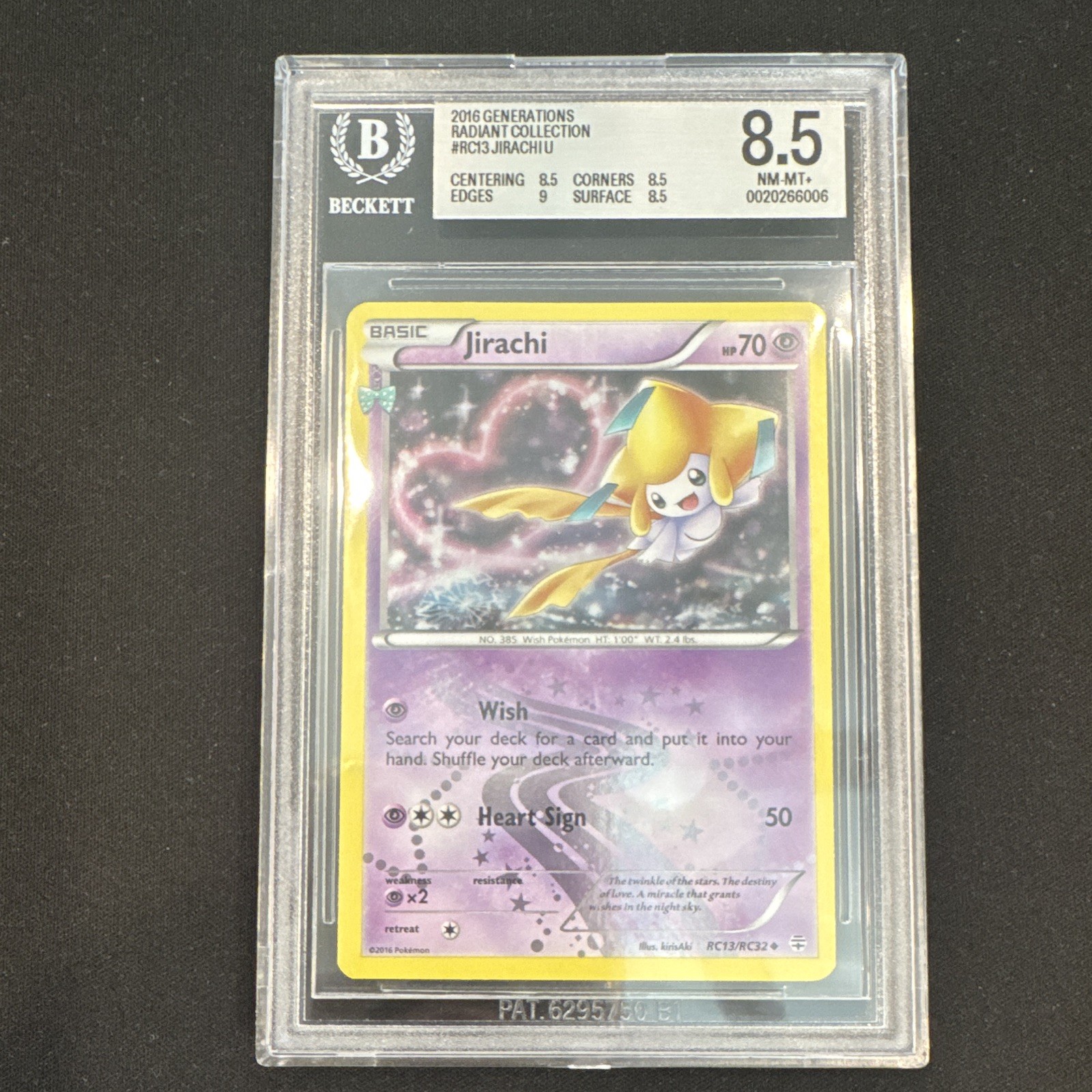 2016 Pokemon Generations Radiant Collection Jirachi U RC13