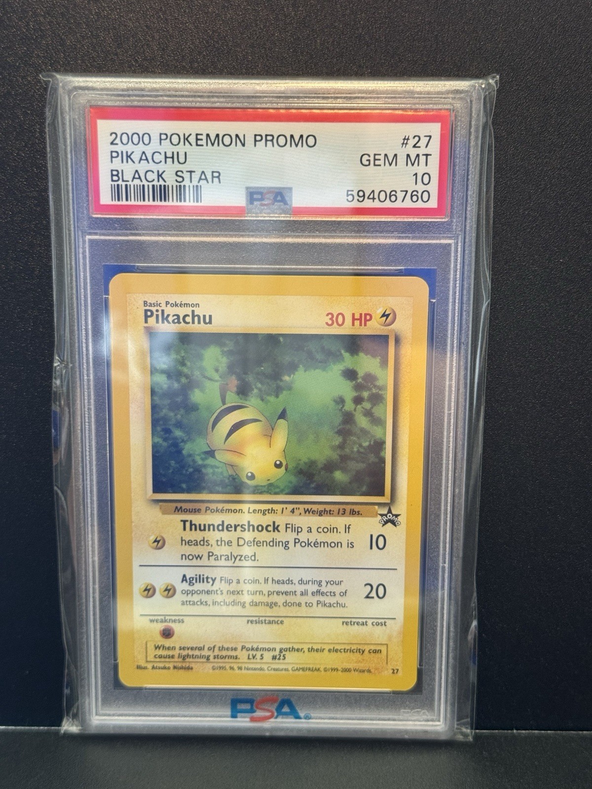2000 Pokemon Promo Black Star Pikachu 27