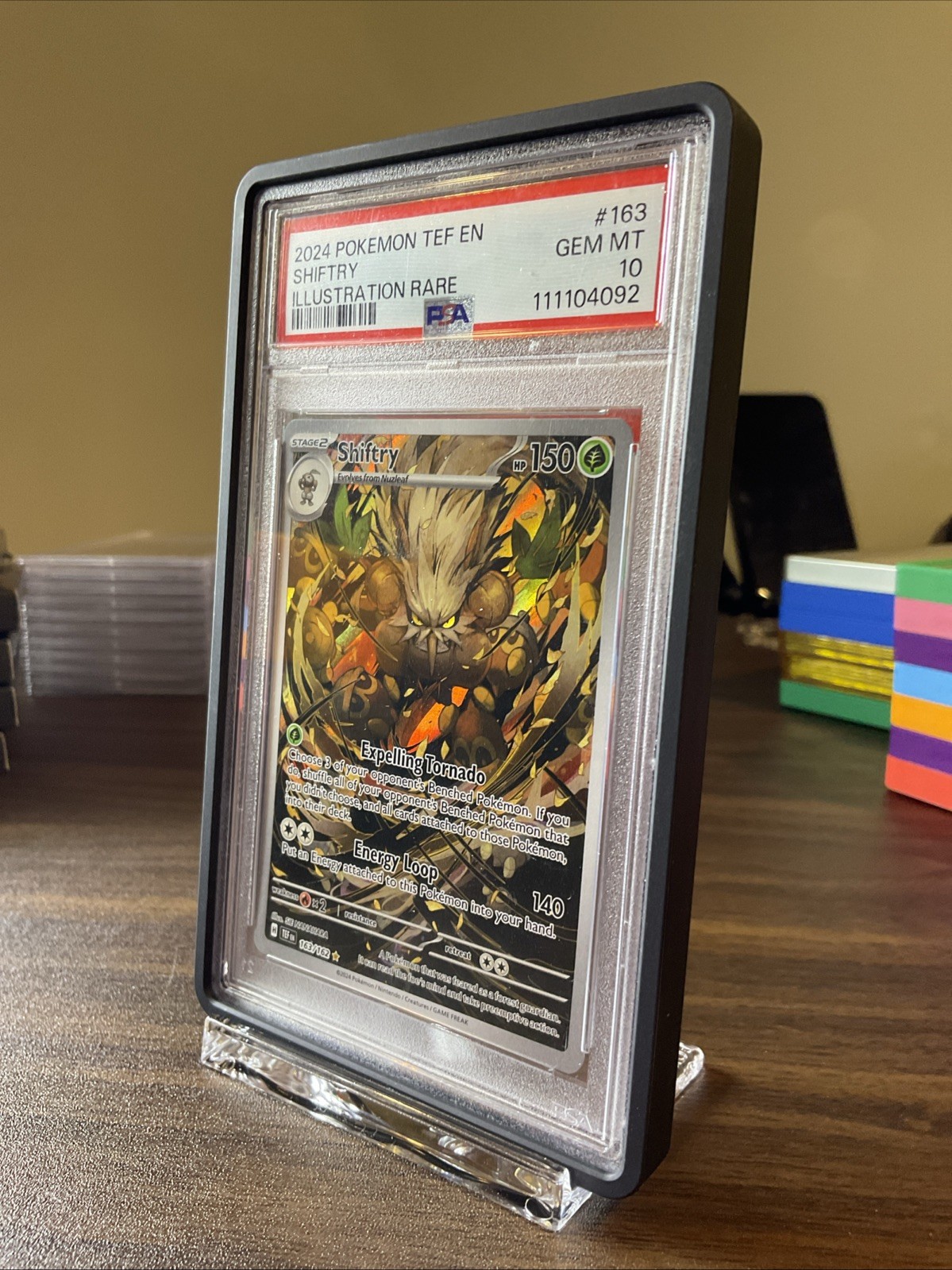 2024 Pokemon Tef EN-Temporal Forces Shiftry Illustration Rare 163