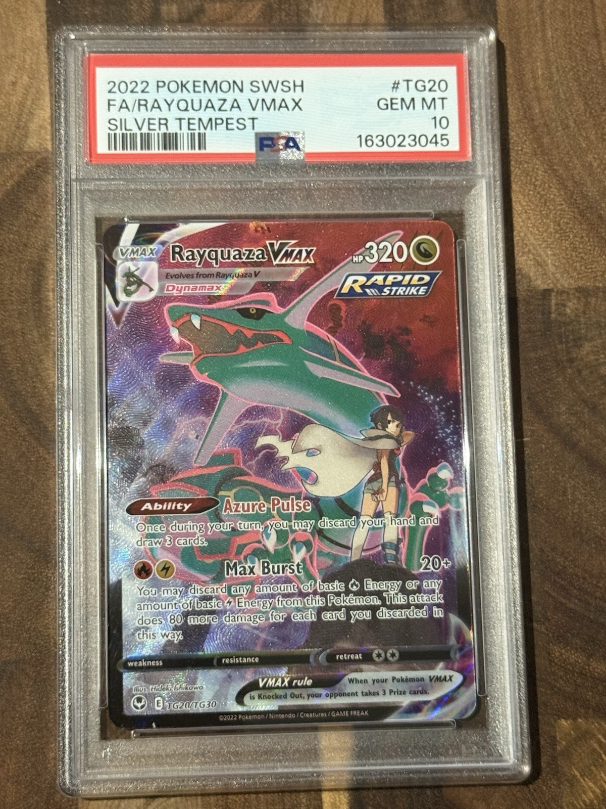 2022 Pokemon Sword & Shield Silver Tempest Full Art/Rayquaza Vmax TG20