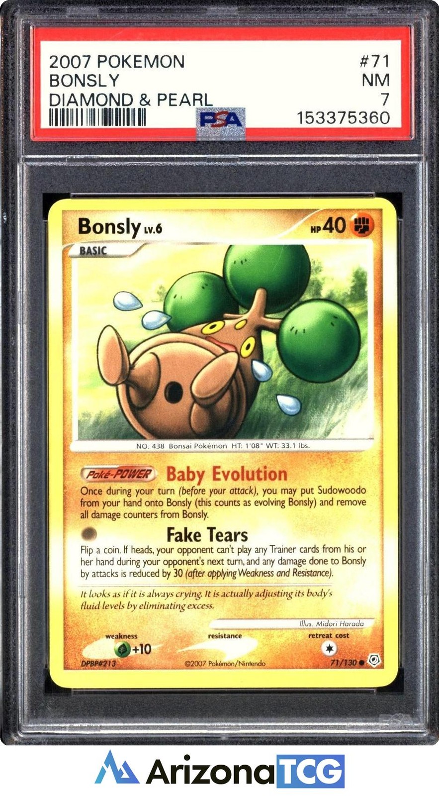 2007 Pokemon Diamond & Pearl Bonsly 71