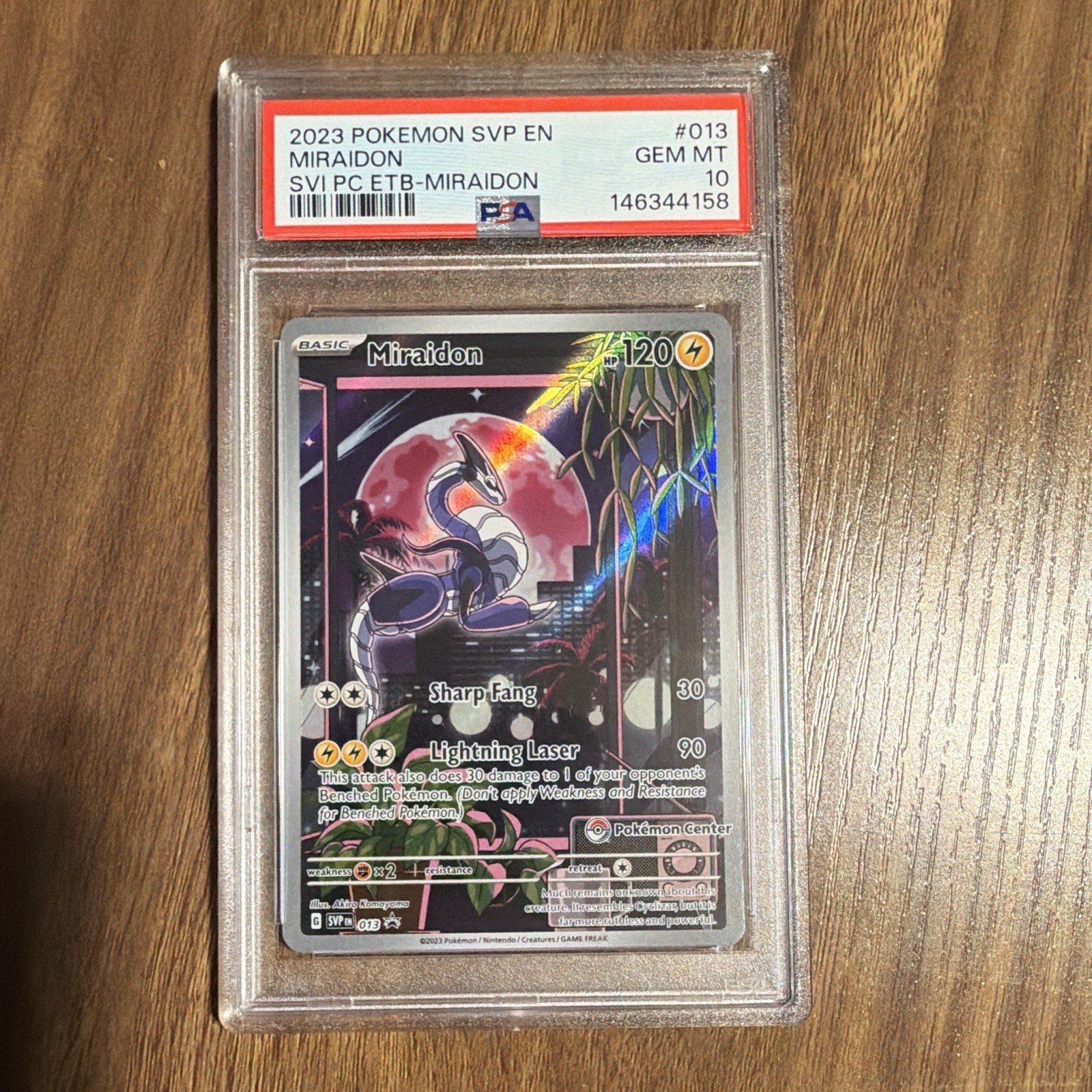 2023 Pokemon Svp EN-SV Black Star Promo Miraidon Scarlet & Violet Pokemon Center Elite Trainer Box-Miraidon 013