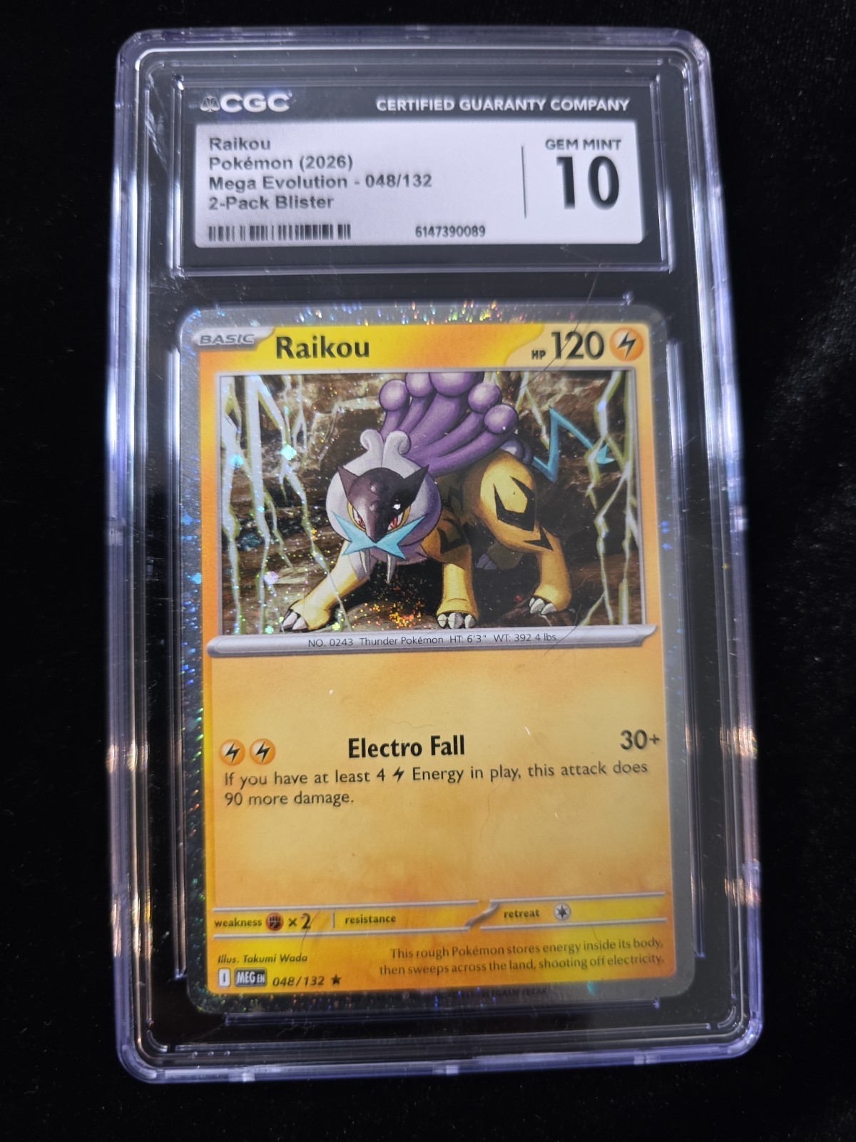 2026 Mega Evolution - MEG EN - English Raikou 2-Pack Blister (Cosmos Holo) 048/132
