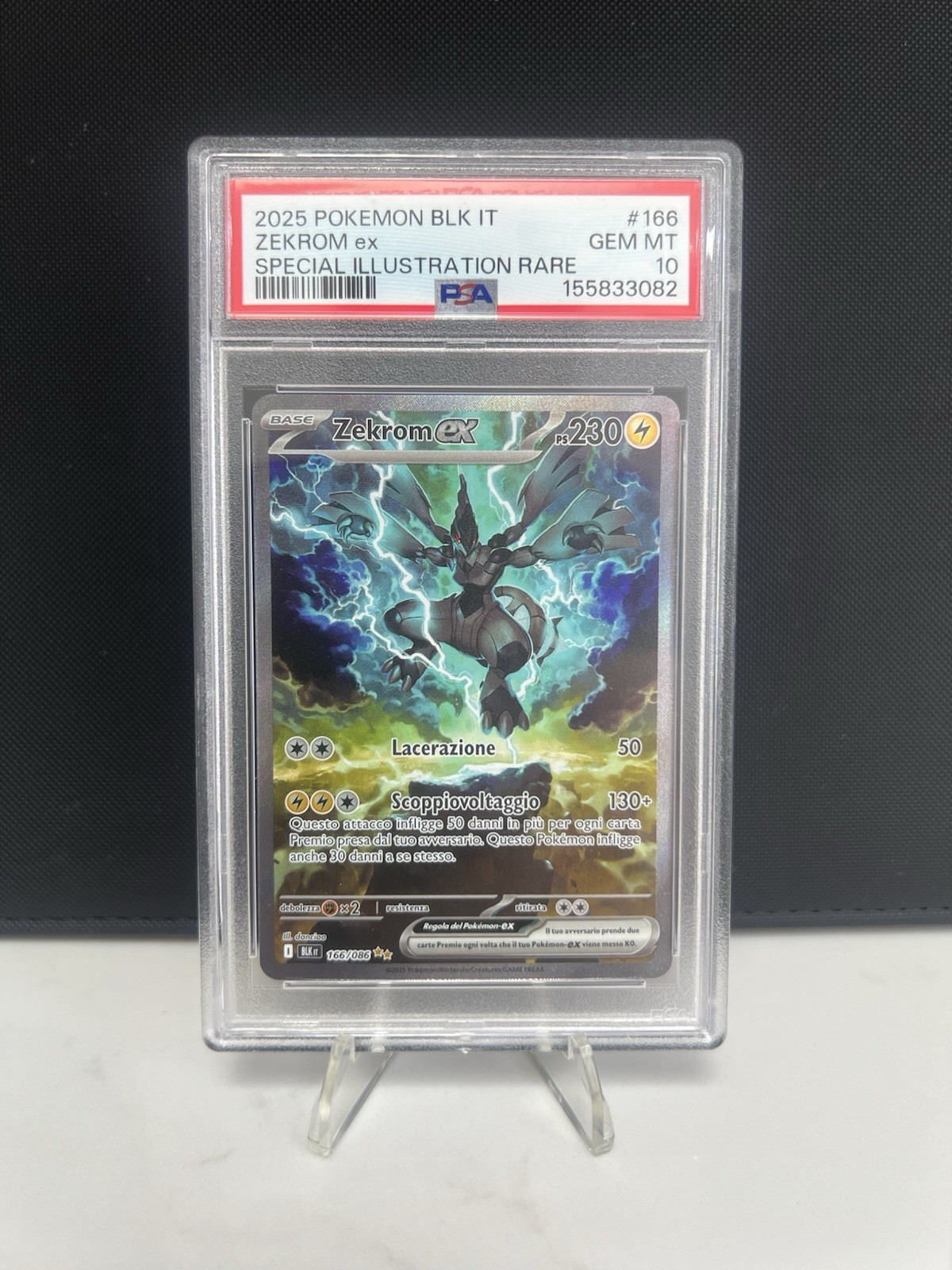 2025 Pokemon Italian Blk It-Black Bolt Zekrom EX Special Illustration Rare 166