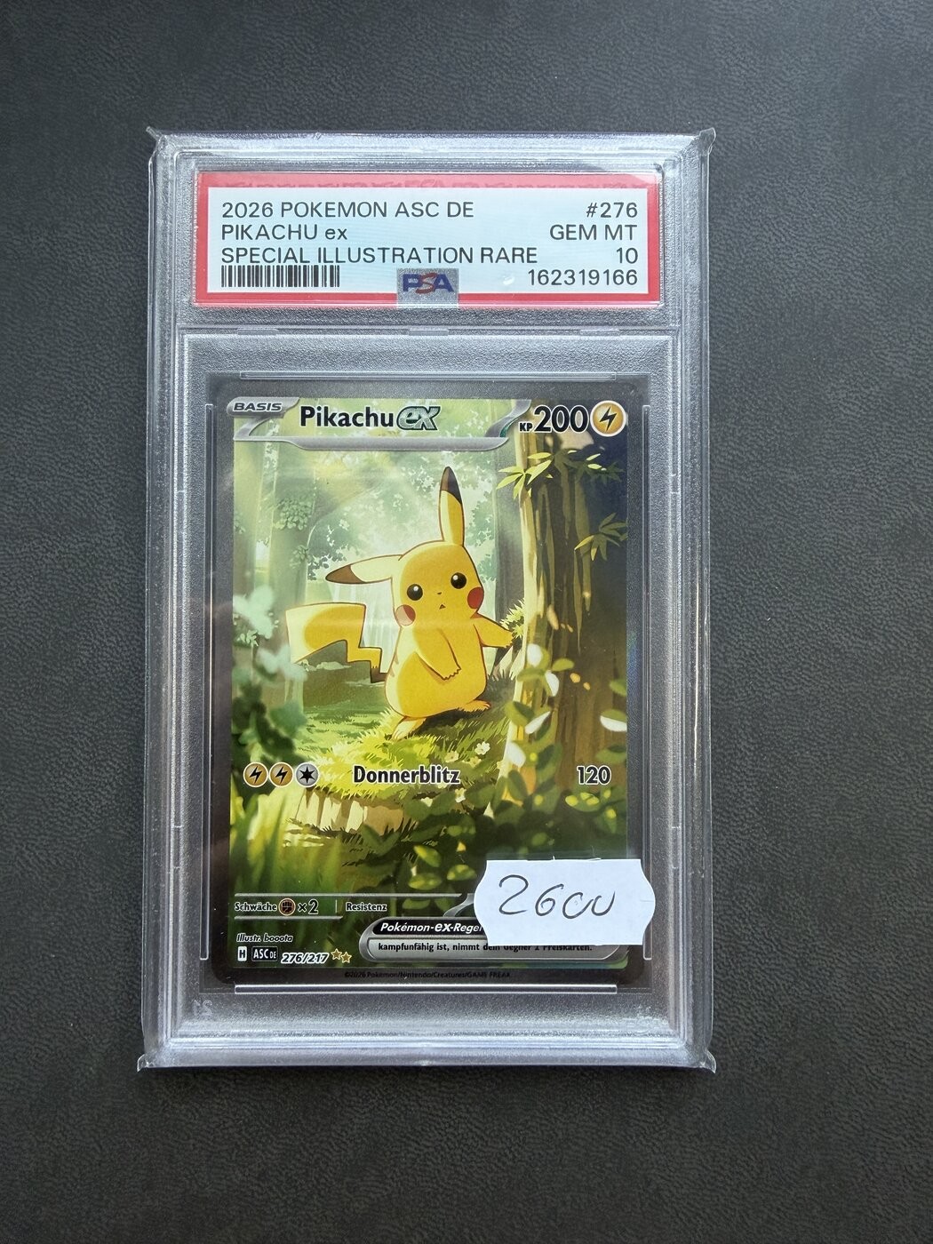 2026 Pokemon German Asc de-Ascended Heroes Pikachu EX Special Illustration Rare 276
