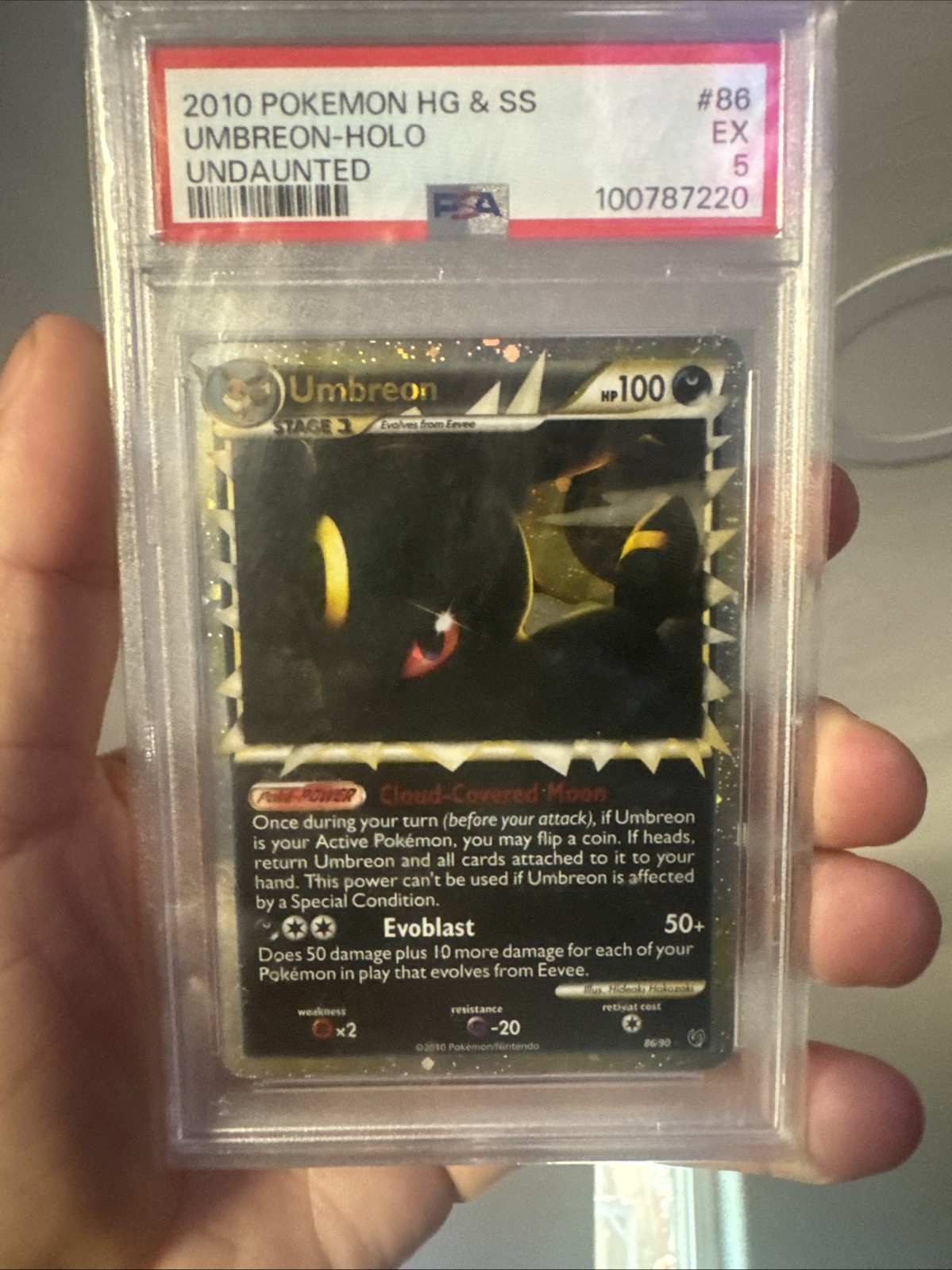 2010 Pokemon Heartgold & Soulsilver Undaunted Umbreon-Holo 86