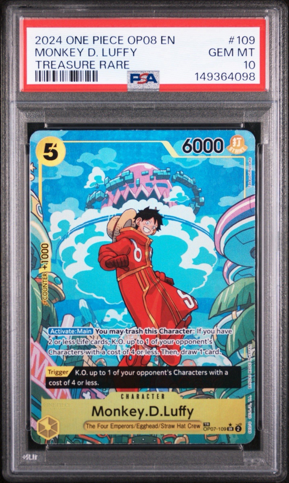 2024 One Piece OP08-Two Legends Monkey D. Luffy Treasure Rare 109