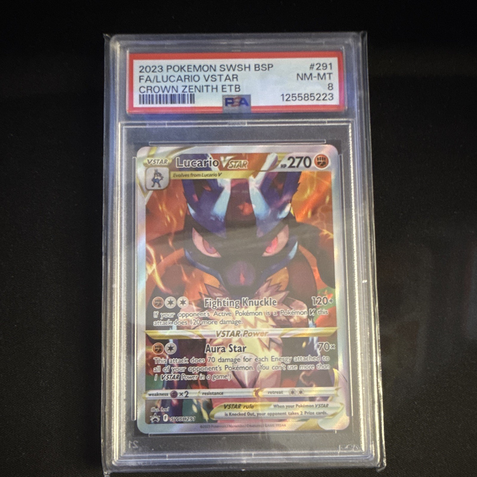 2023 Pokemon Swsh Black Star Promo Full Art/Lucario Vstar Crown Zenith Elite Trainer Box 291