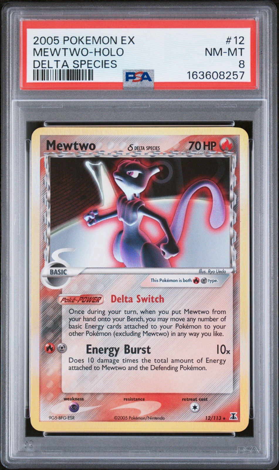 2005 Pokemon EX Delta Species Mewtwo-Holo 12