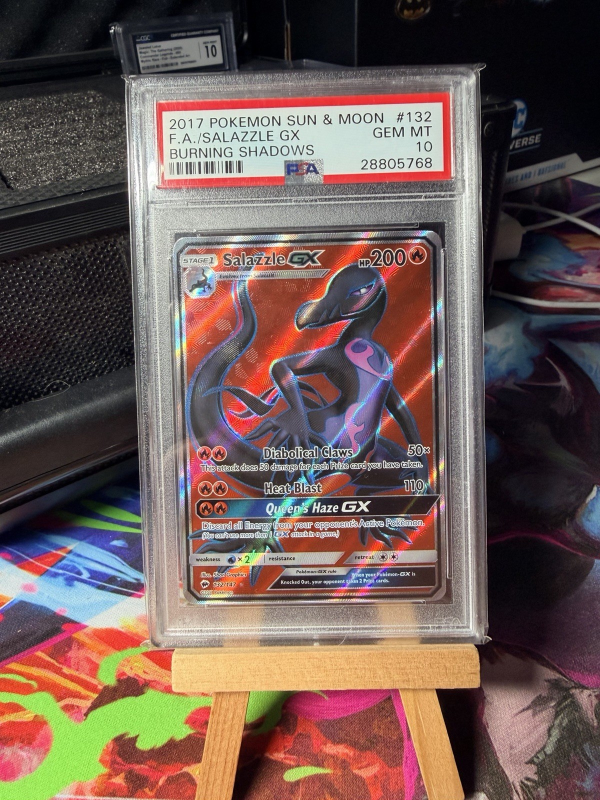 2017 Pokemon Sun & Moon Burning Shadows Full Art/Salazzle GX 132