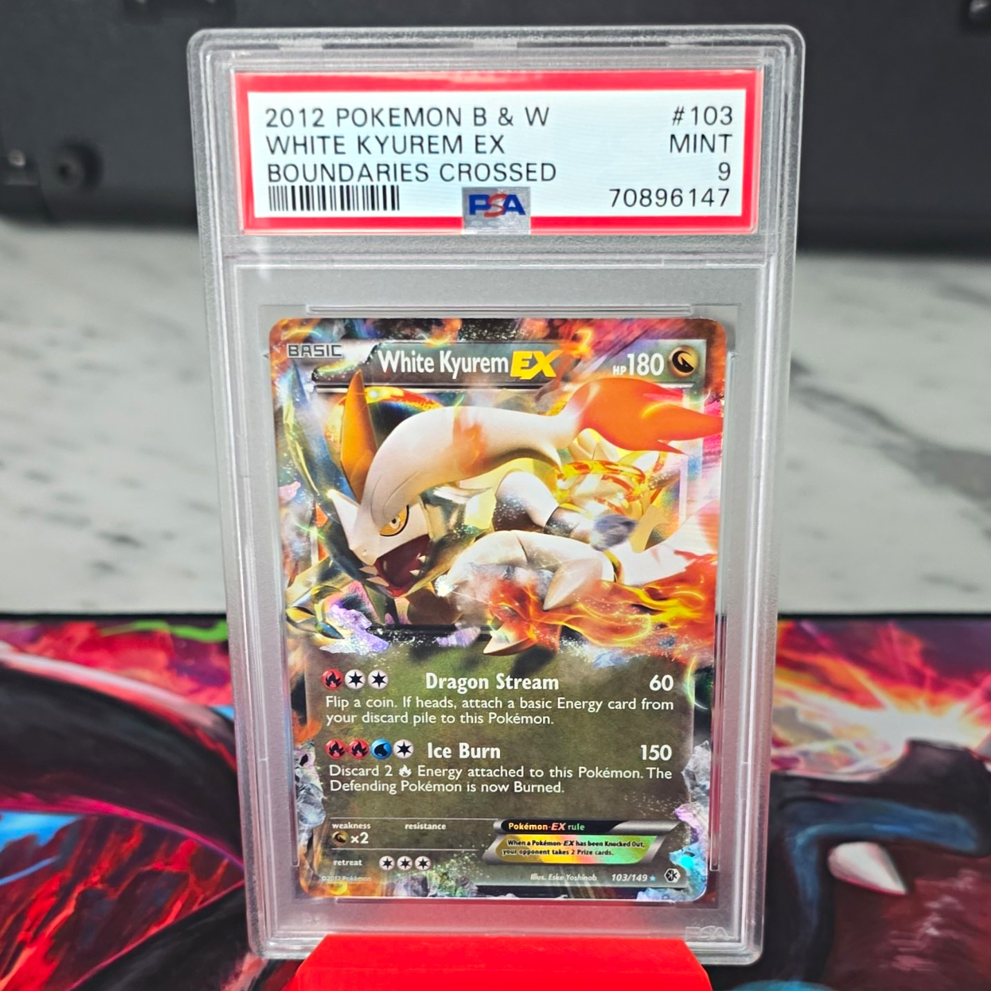 2012 Pokemon Black & White Boundaries Crossed White Kyurem EX 103