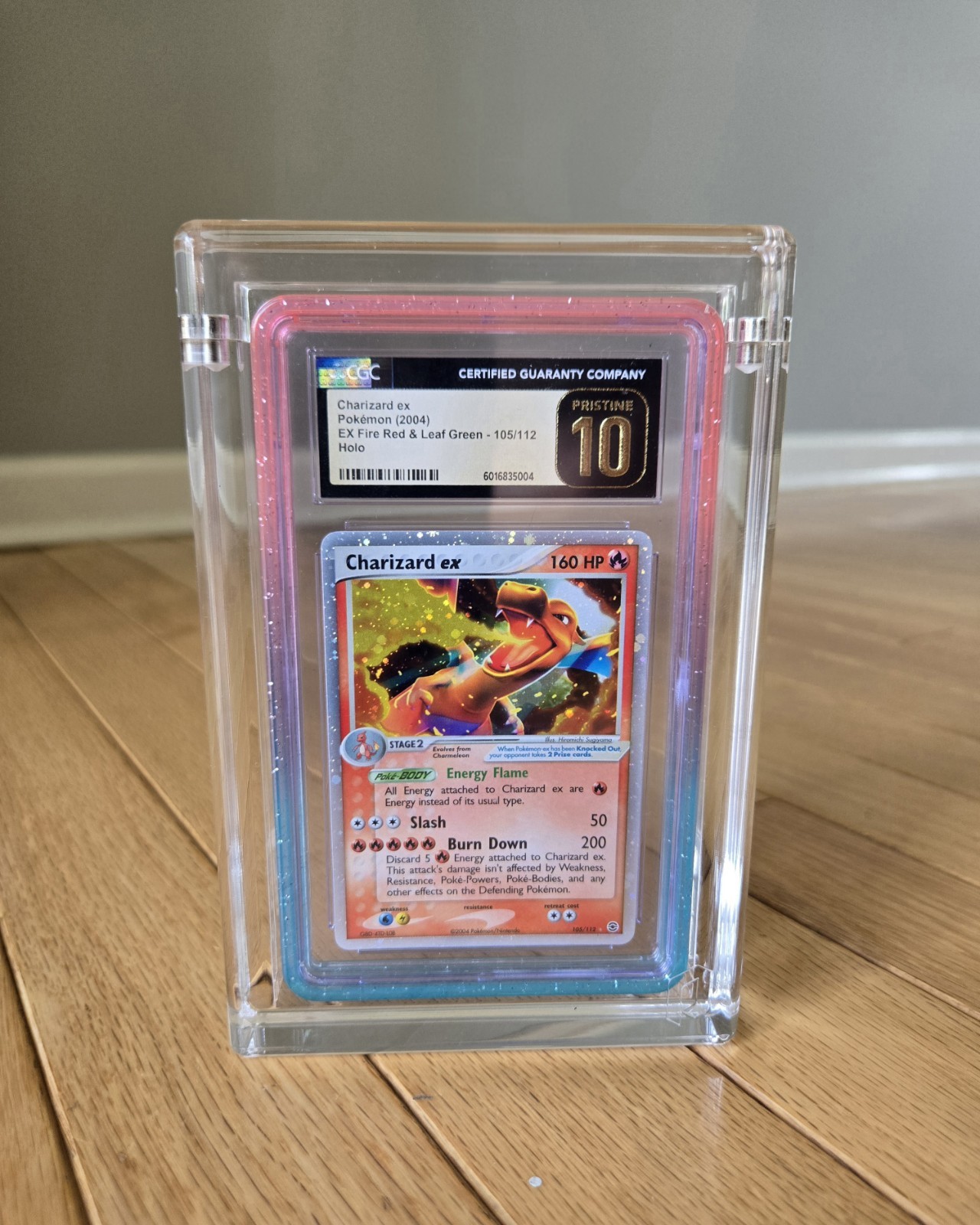 2004 EX Fire Red & Leaf Green - English Charizard ex Ultra Rare Holo 105/112