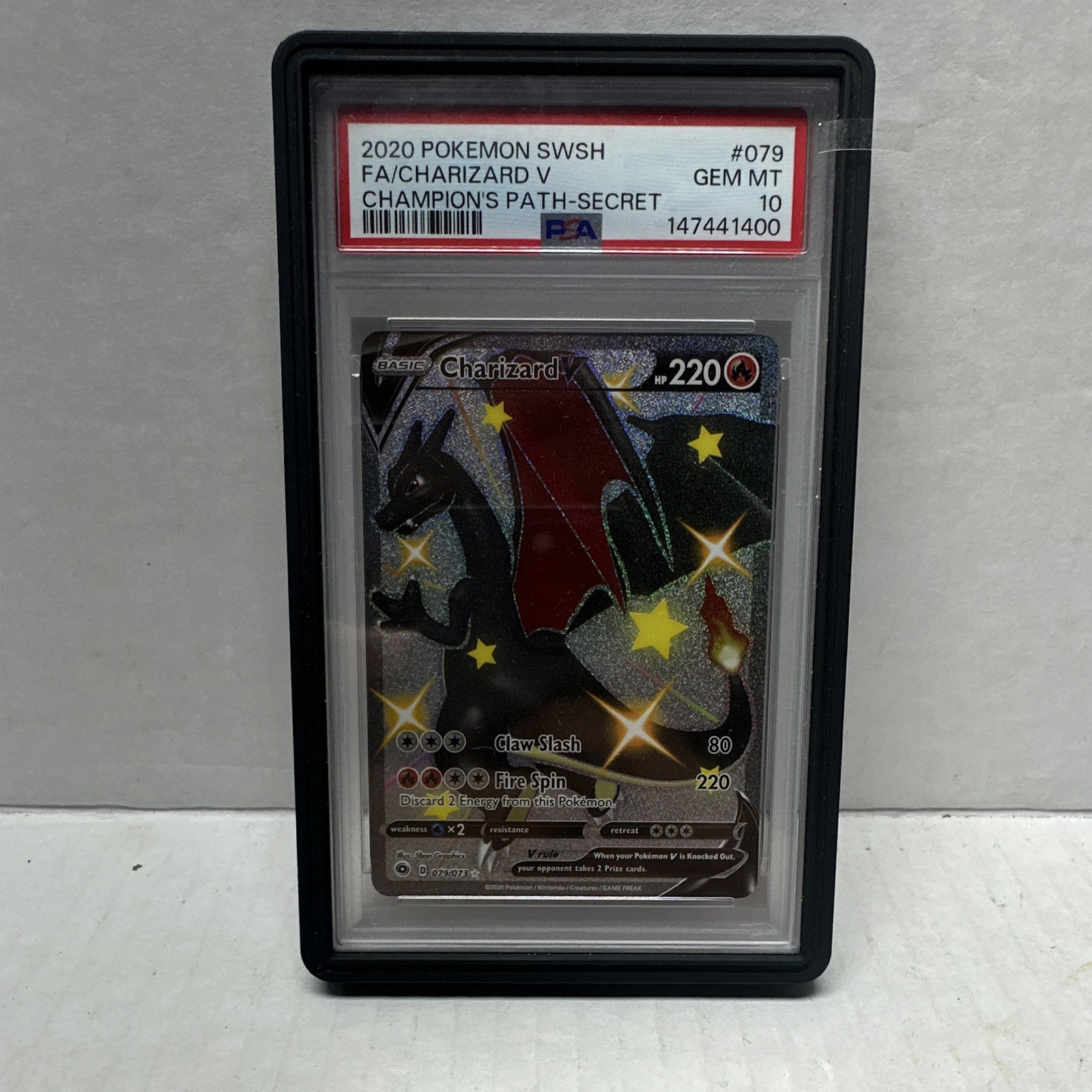 2020 Pokemon Sword & Shield Champion's Path Full Art/Charizard V Secret 079