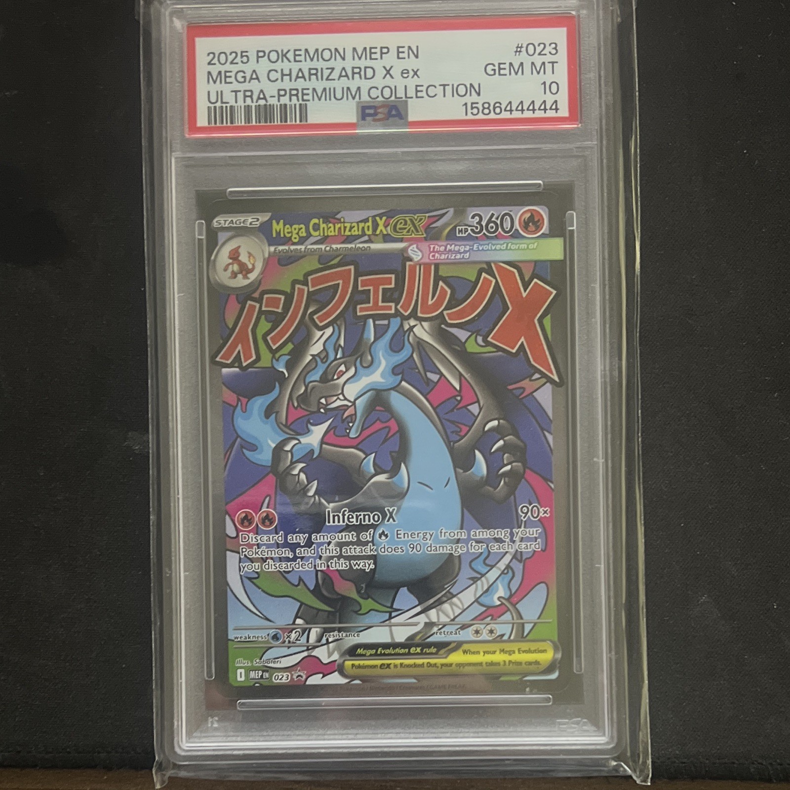 2025 Pokemon Mep EN-Me Black Star Promo Mega Charizard X EX Mega Charizard X EX Ultra-Premium Collection 023