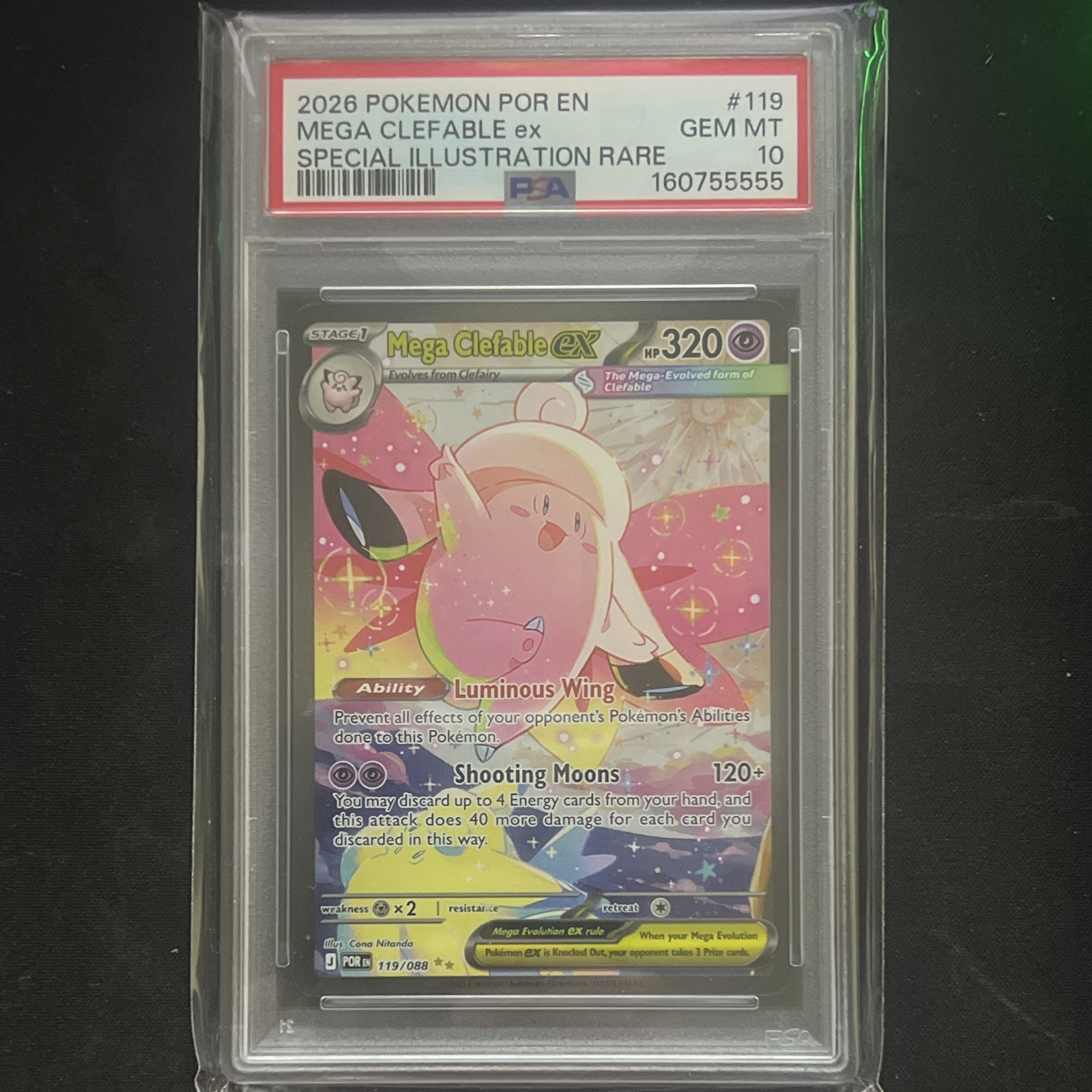 2026 Pokemon Por EN-Perfect Order Mega Clefable EX Special Illustration Rare 119
