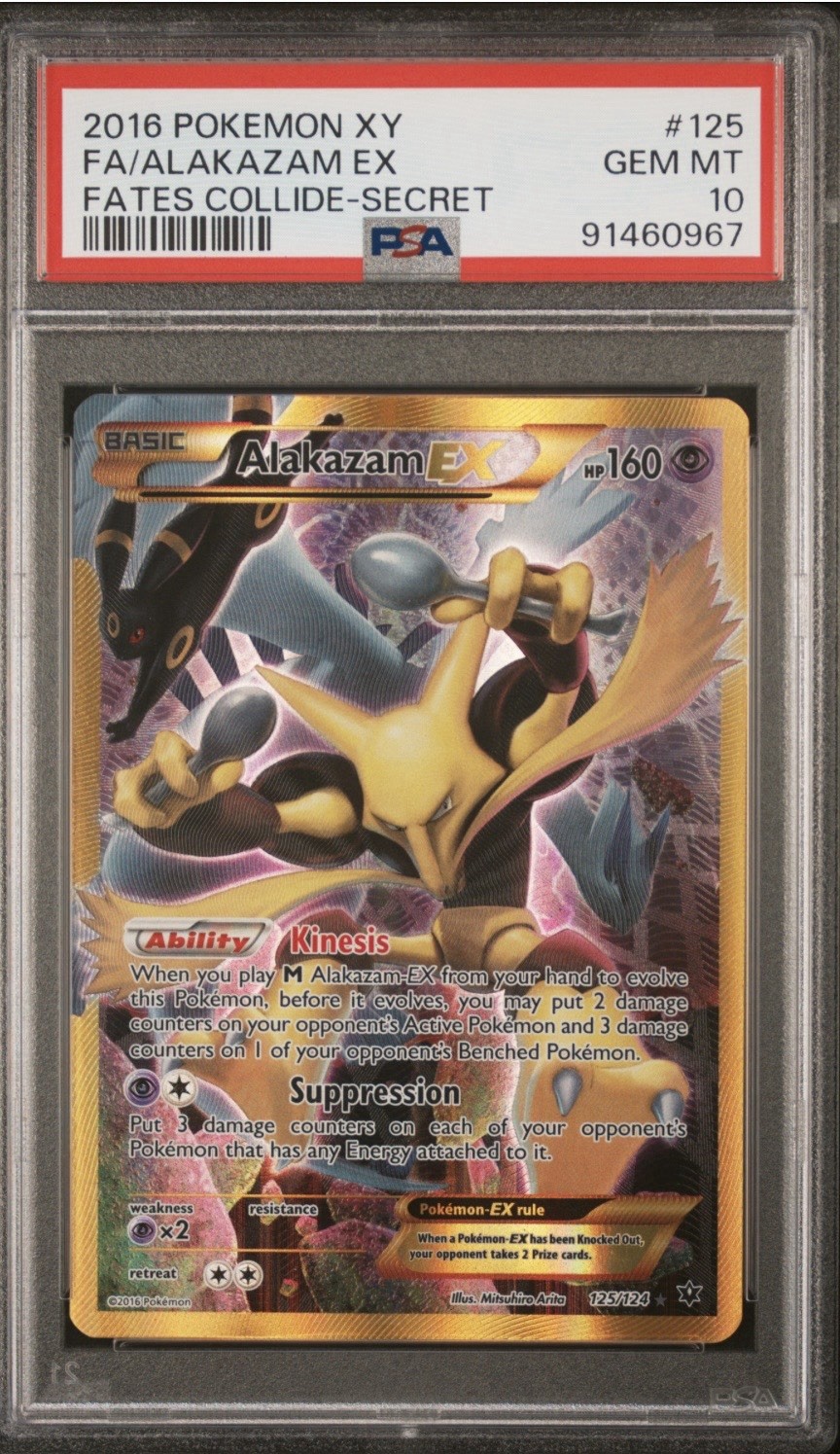 2016 Pokemon XY Fates Collide Full Art/Alakazam EX Secret 125