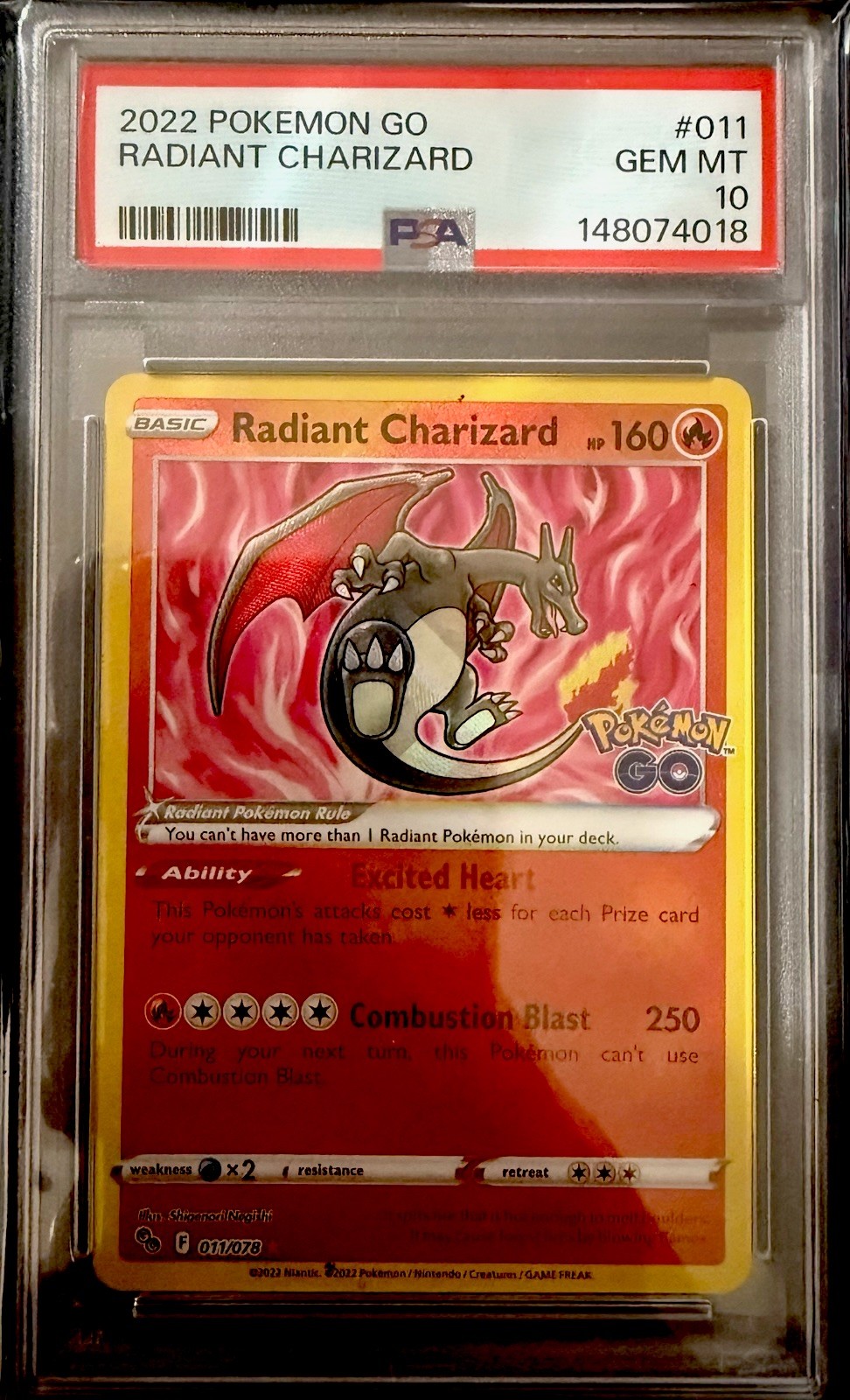 2022 Pokemon Go Radiant Charizard 011