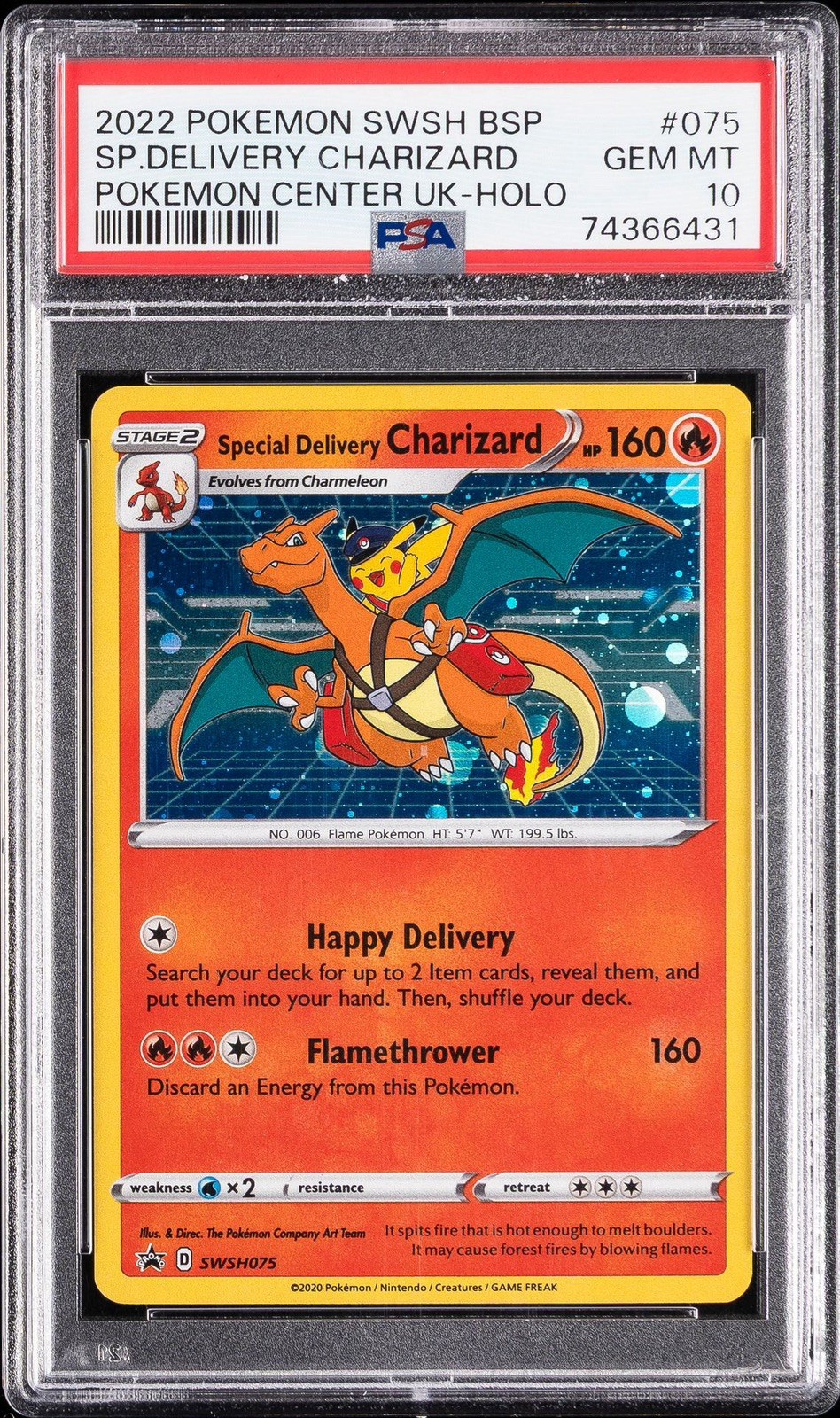 2022 Pokemon Swsh Black Star Promo Special Delivery Charizard-Holo Pokemon Center United Kingdom 075