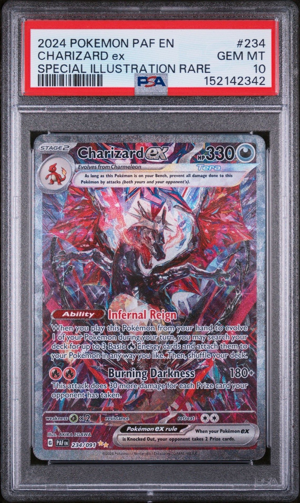 2024 Pokemon Paf EN-Paldean Fates Charizard EX Special Illustration Rare 234