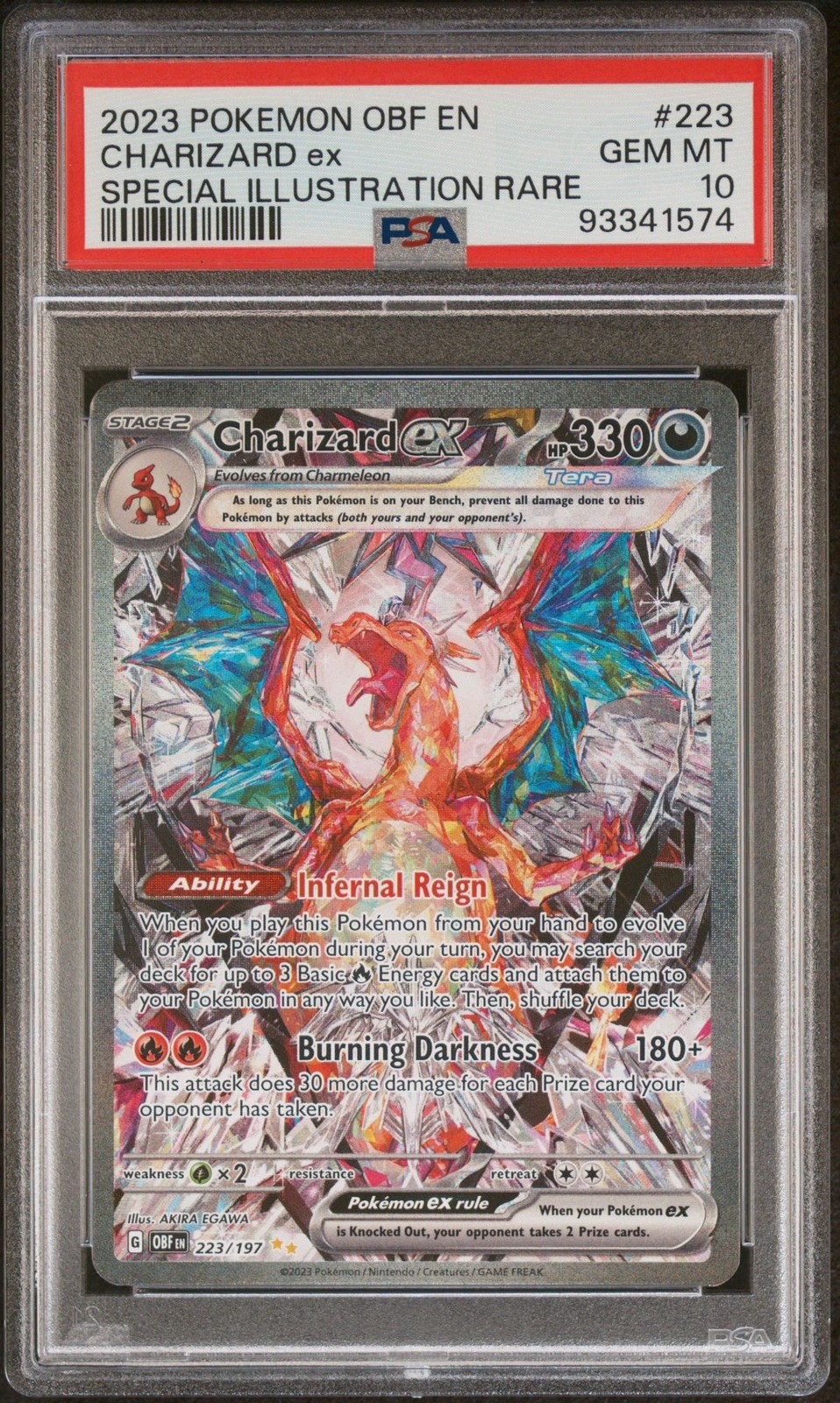 2023 Pokemon Obf EN-Obsidian Flames Charizard EX Special Illustration Rare 223