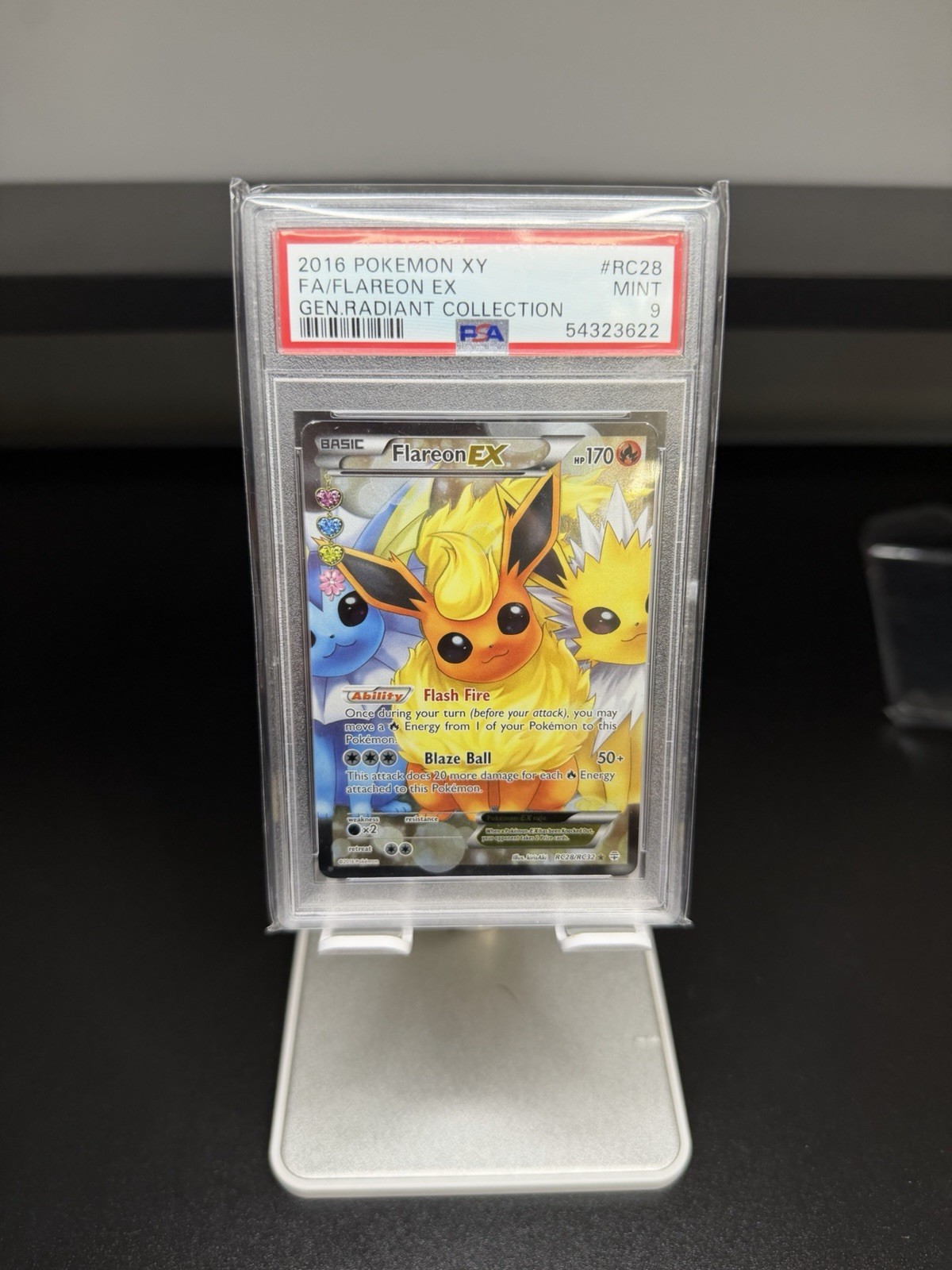 2016 Pokemon XY Generations Radiant Collection Full Art/Flareon EX RC28