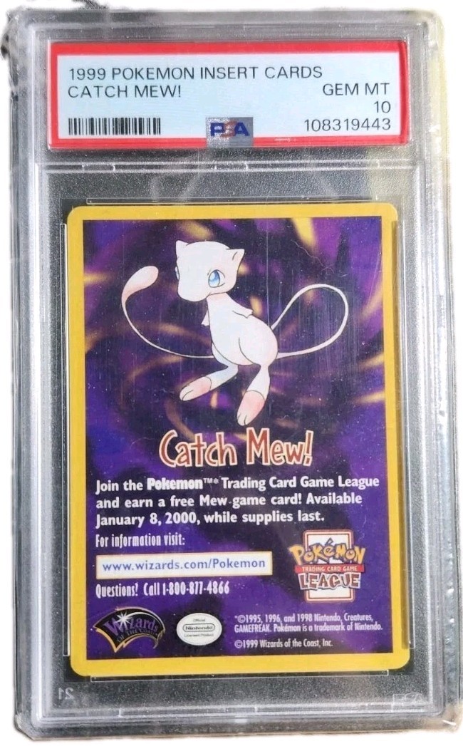 1999 Pokemon Insert Cards Catch Mew!
