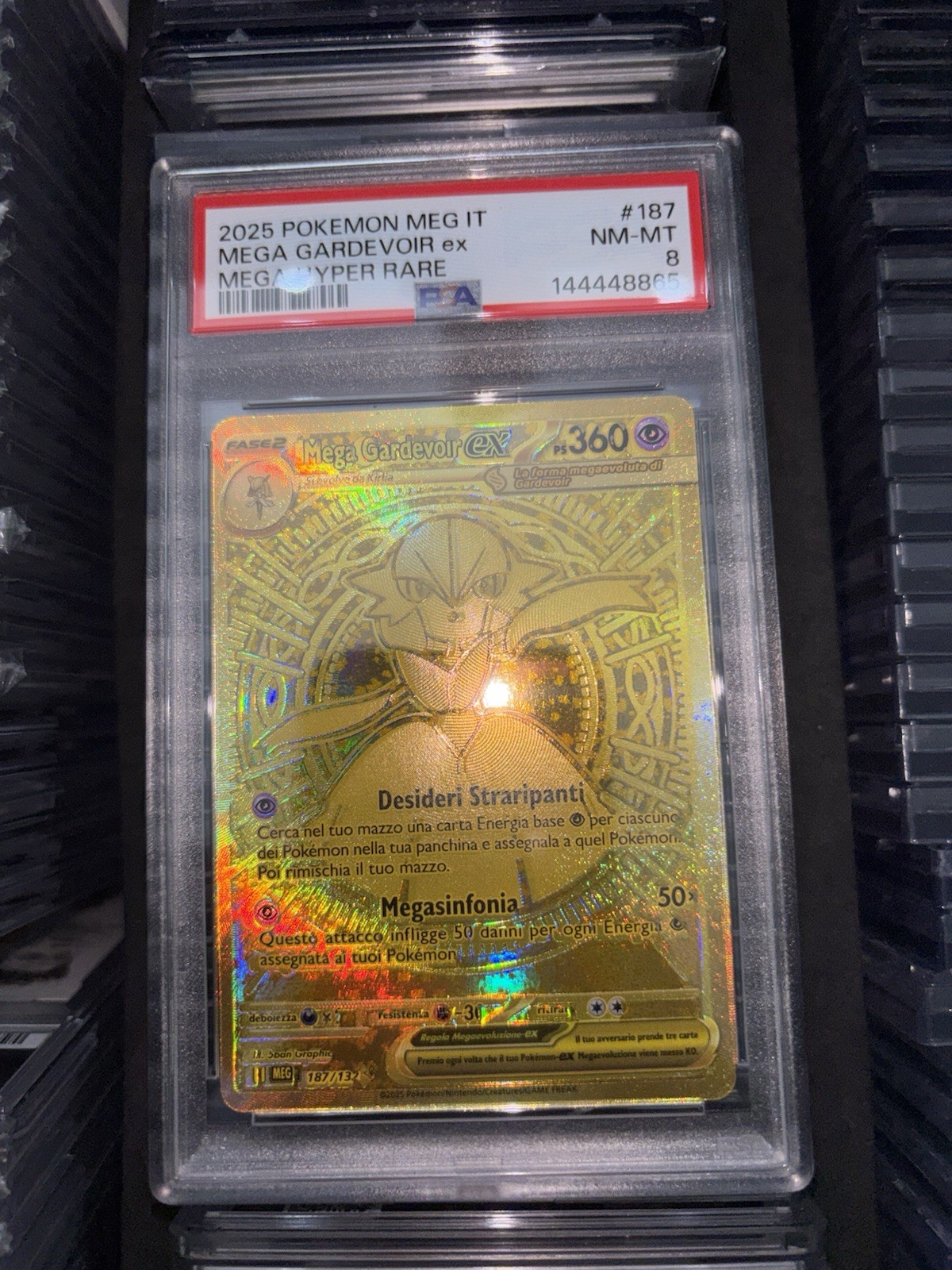 2025 Pokemon Italian Meg It-Mega Evolution Mega Gardevoir EX Mega Hyper Rare 187