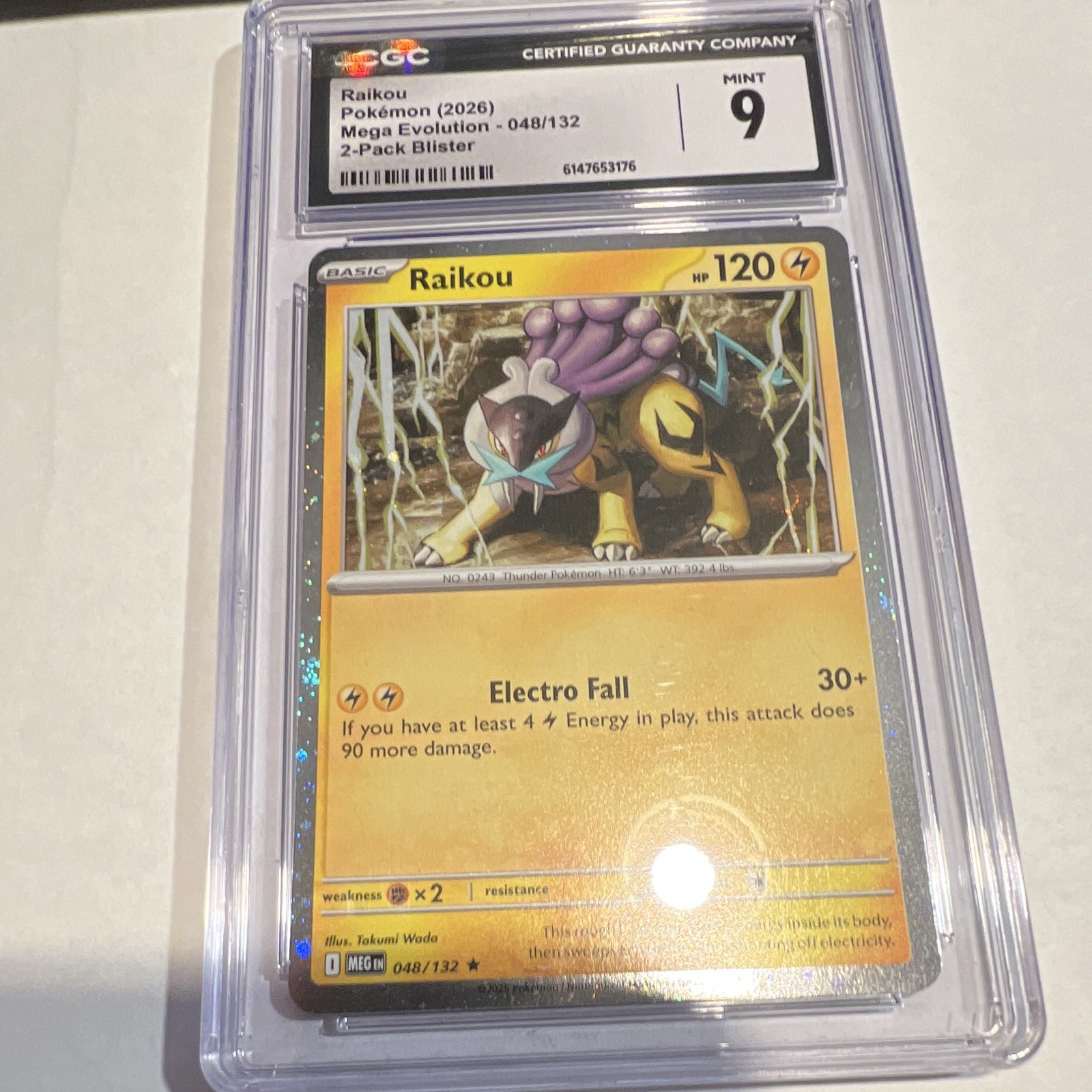 2026 Mega Evolution - MEG EN - English Raikou 2-Pack Blister (Cosmos Holo) 048/132