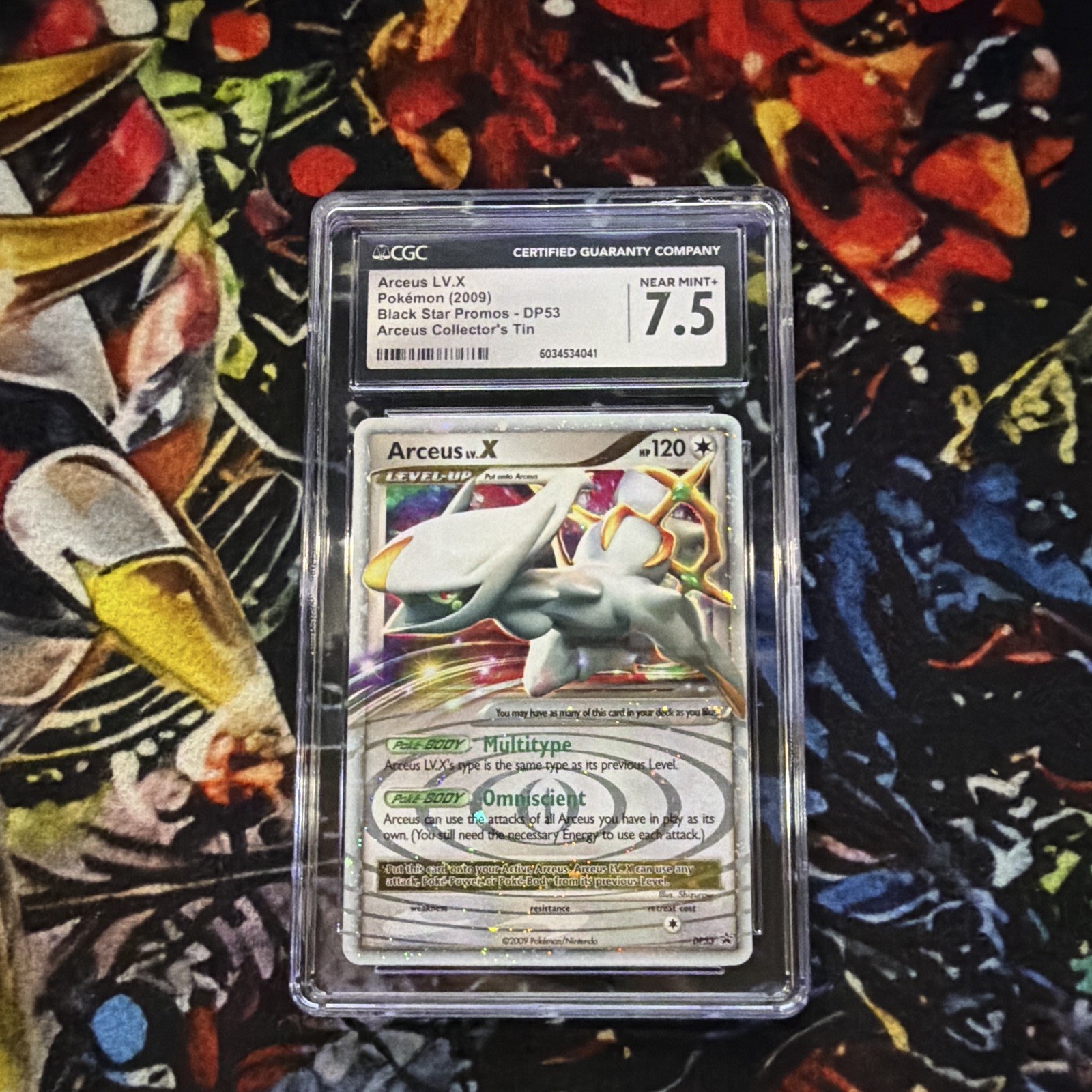 2009 Black Star Promos - Diamond & Pearl - English Arceus LV.X Promo Arceus Collector's Tin (Holo) DP53
