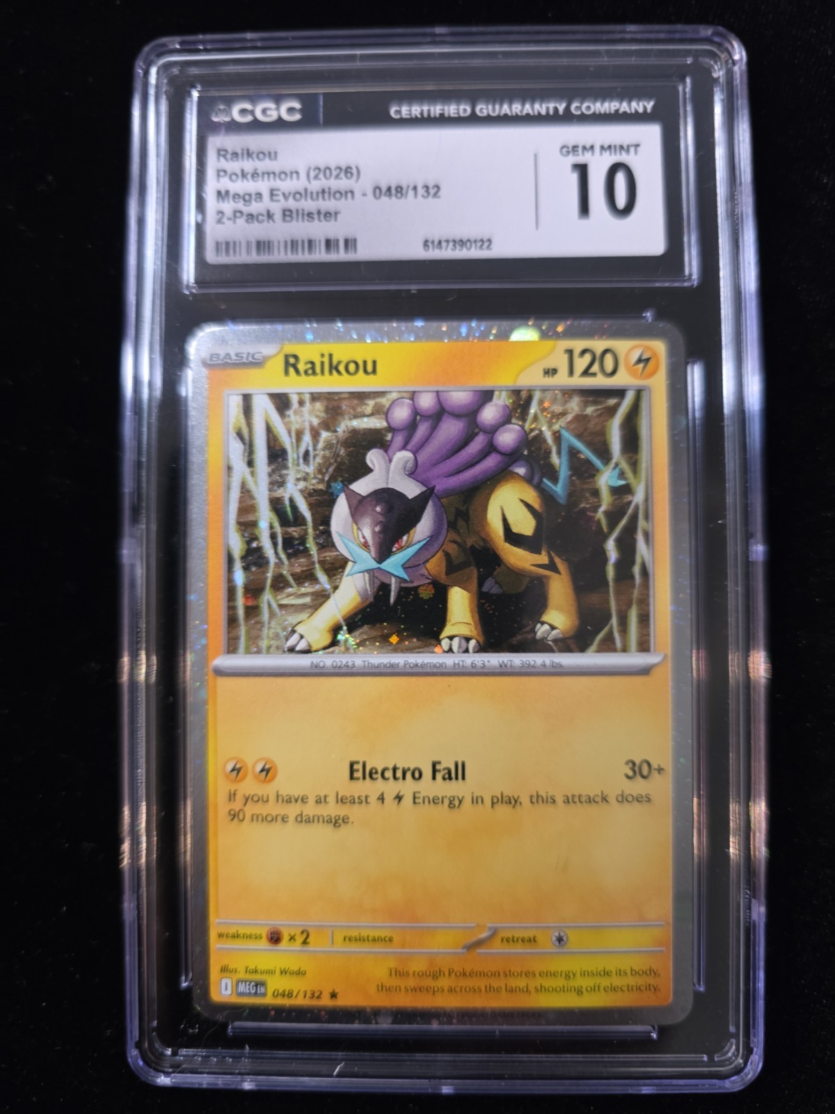 2026 Mega Evolution - MEG EN - English Raikou 2-Pack Blister (Cosmos Holo) 048/132