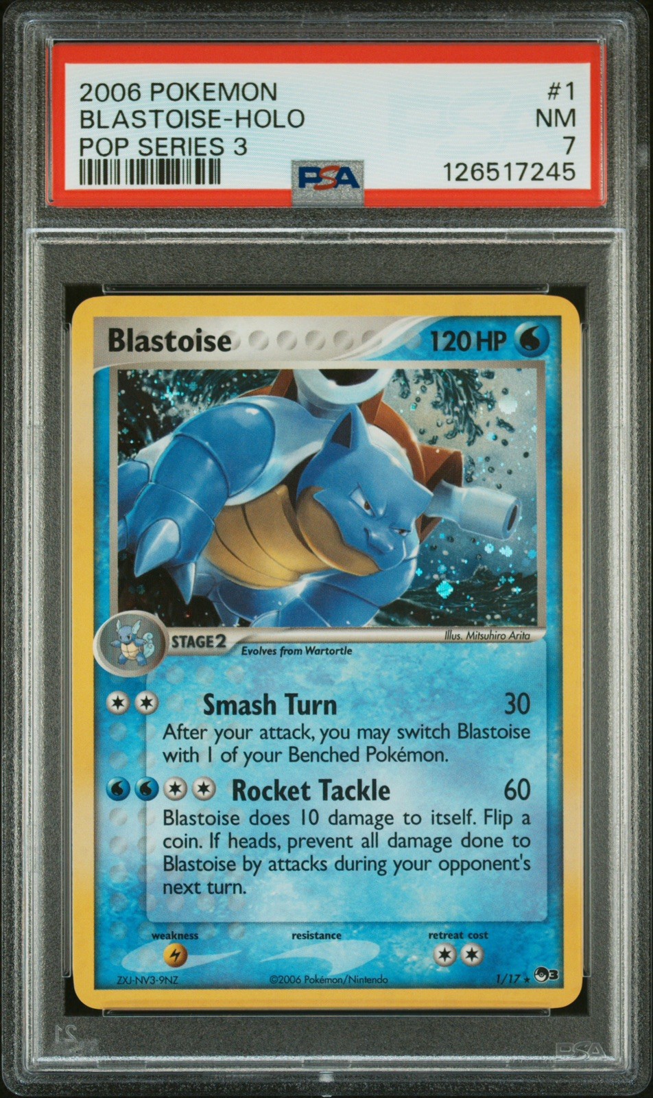 2006 Pokemon Pop Series 3 Blastoise-Holo 1
