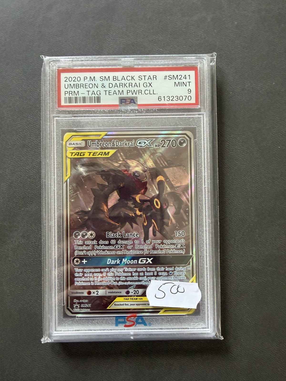 2020 Pokemon SM Black Star Promo Umbreon & Darkrai GX Tag Team Powers Collection SM241