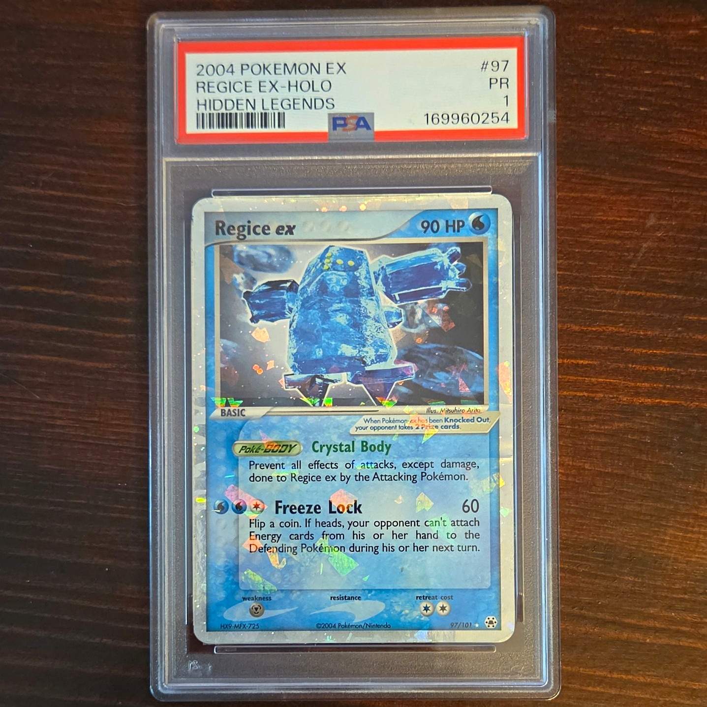 2004 Pokemon EX Hidden Legends Regice EX-Holo 97