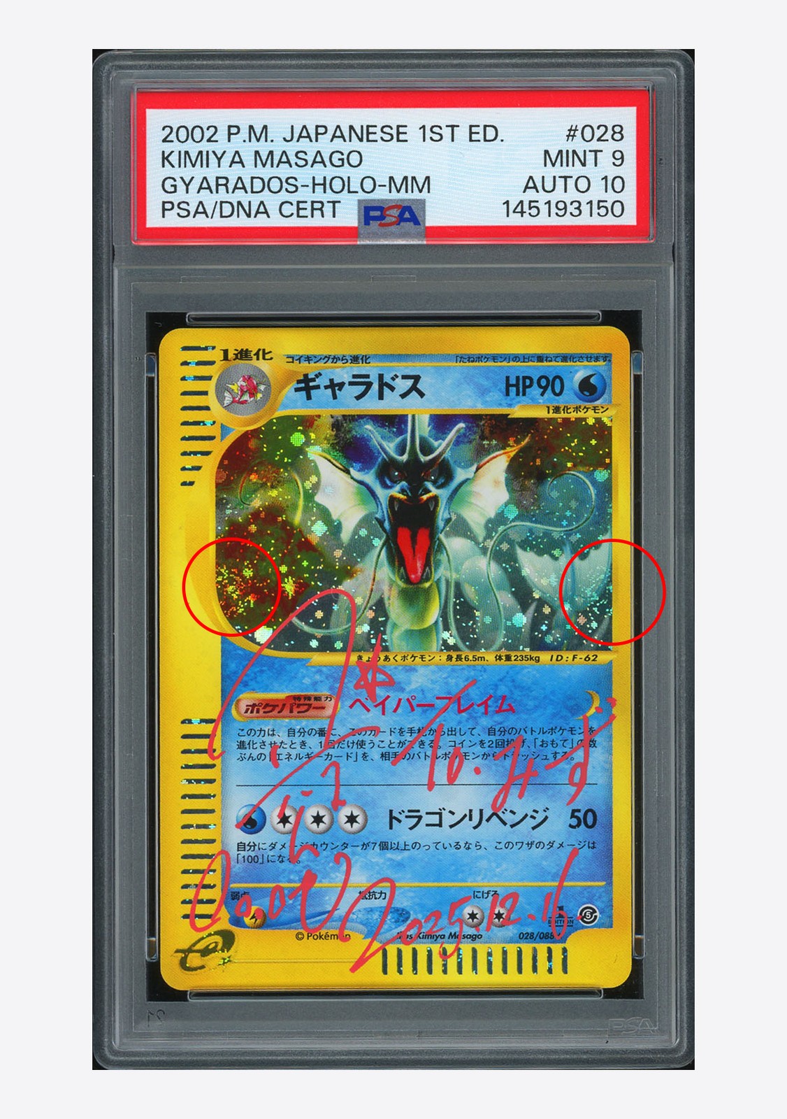2002 Pokemon Japanese Mysterious Mountains Gyarados-Holo 1st Edition 028