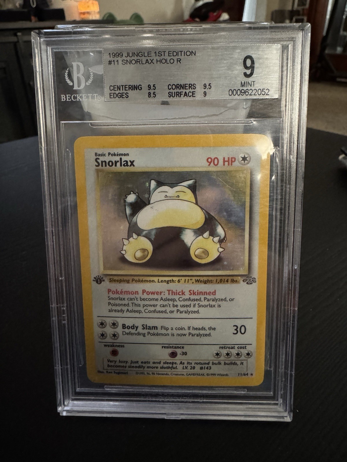 1999 Pokemon Jungle 1st Edition Snorlax HOLO R 11