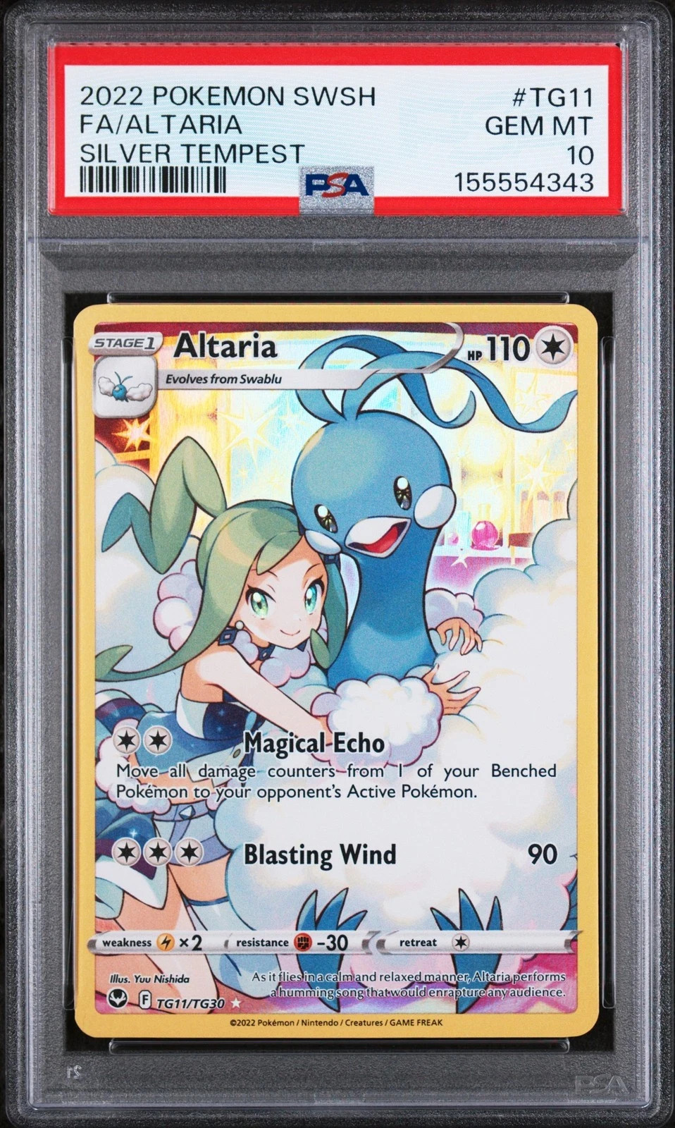 2022 Pokemon Sword & Shield Silver Tempest Full Art/Altaria TG11