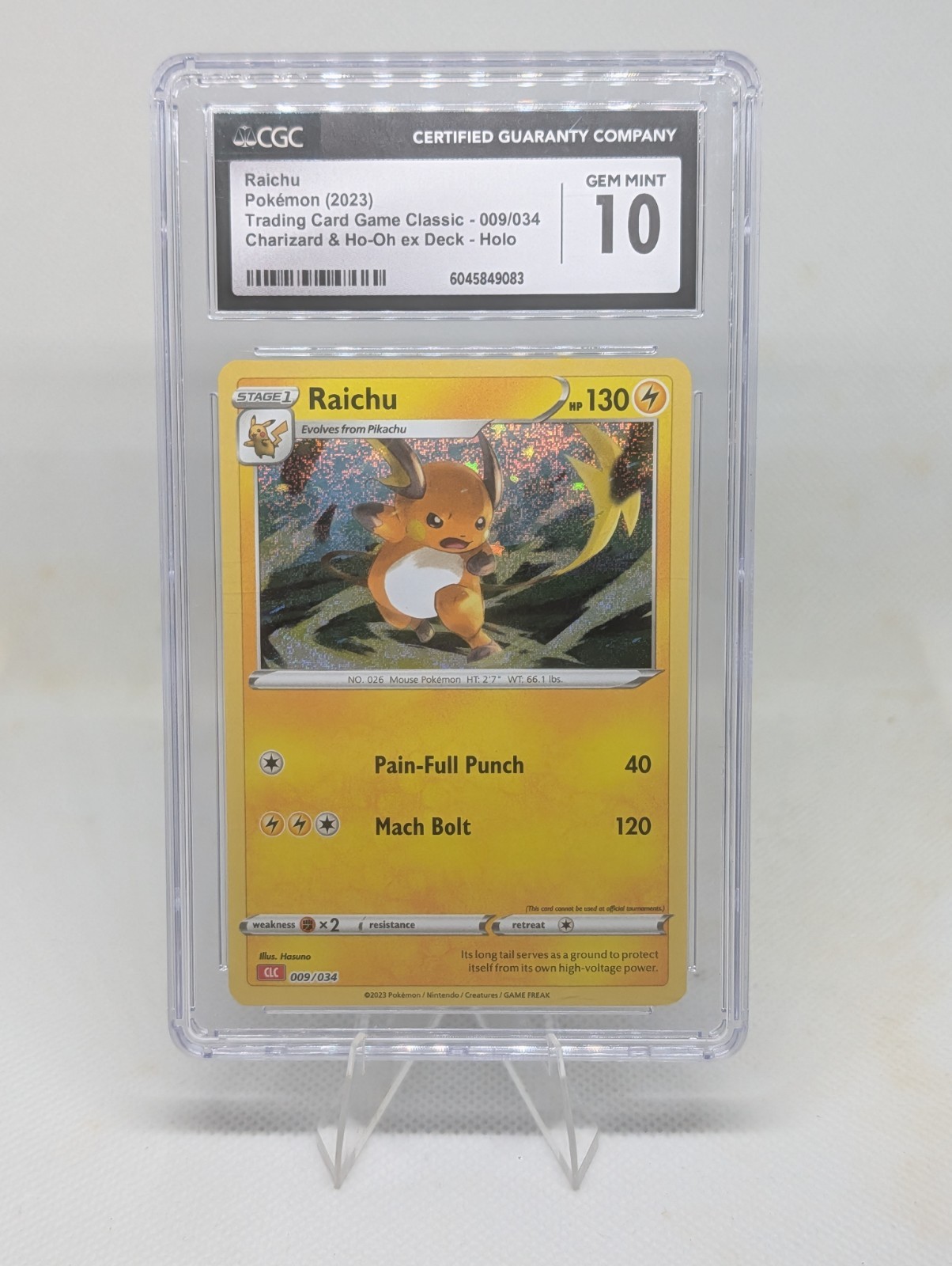 2023 Trading Card Game Classic - CLV, CLC, CLB - English Raichu Charizard & Ho-Oh ex Deck - CLC Holo 009/034