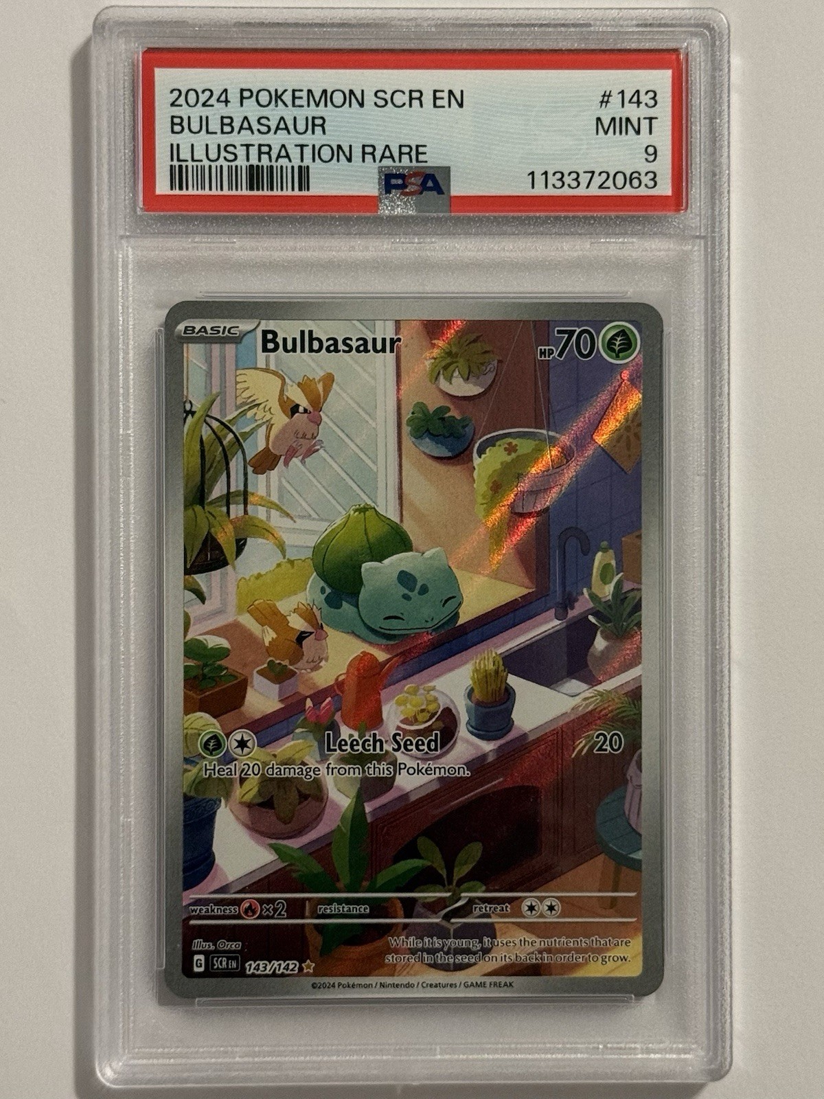 2024 Pokemon Scr EN-Stellar Crown Bulbasaur Illustration Rare 143