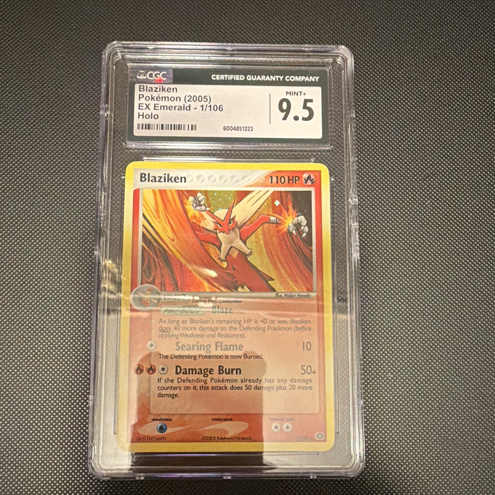 2005 EX Emerald - English Blaziken Rare Holo 1/106