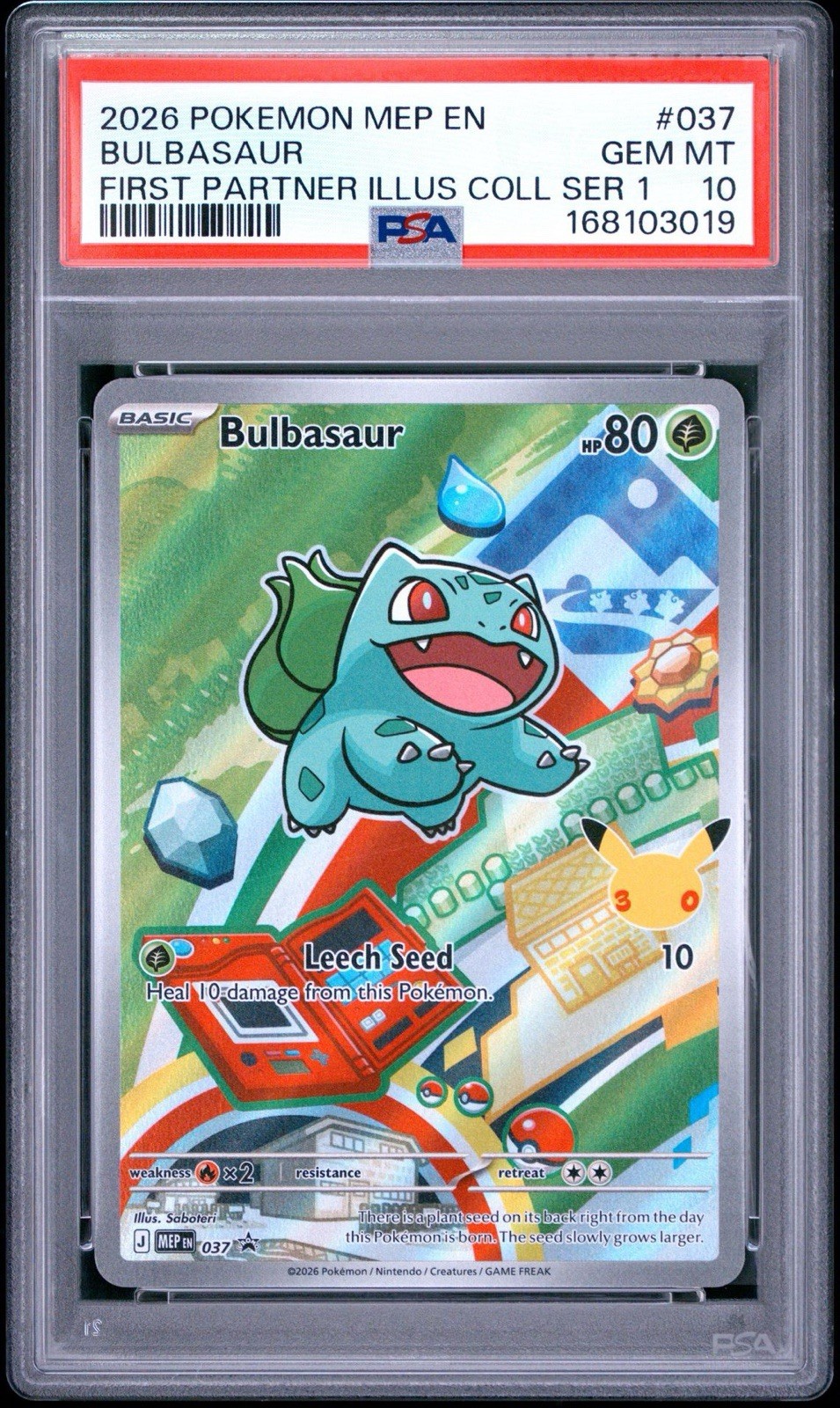 2026 Pokemon Mep EN-Me Black Star Promo Bulbasaur First Partner Illustration Collection Series 1 037