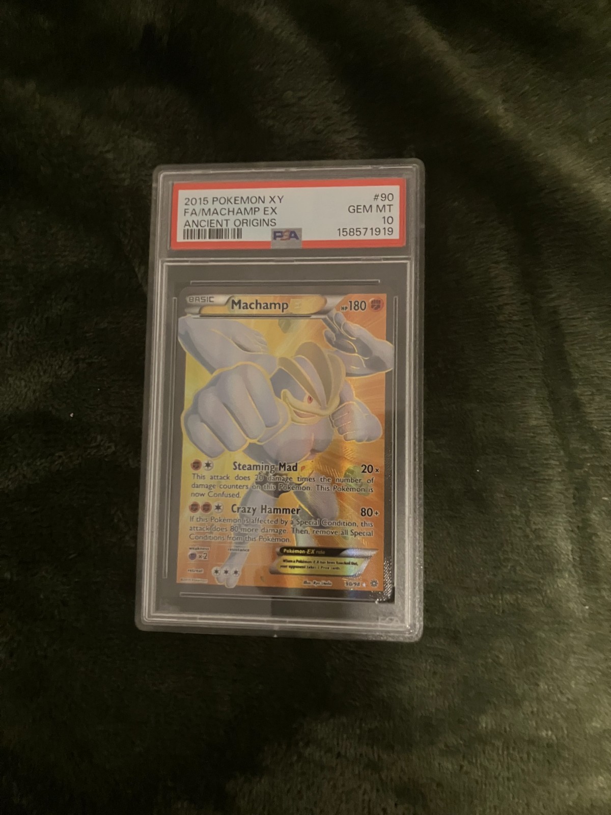2015 Pokemon XY Ancient Origins Full Art/Machamp EX 90