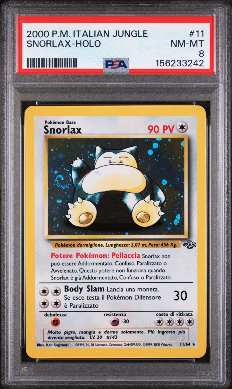 2000 Pokemon Italian Jungle Snorlax-Holo 11