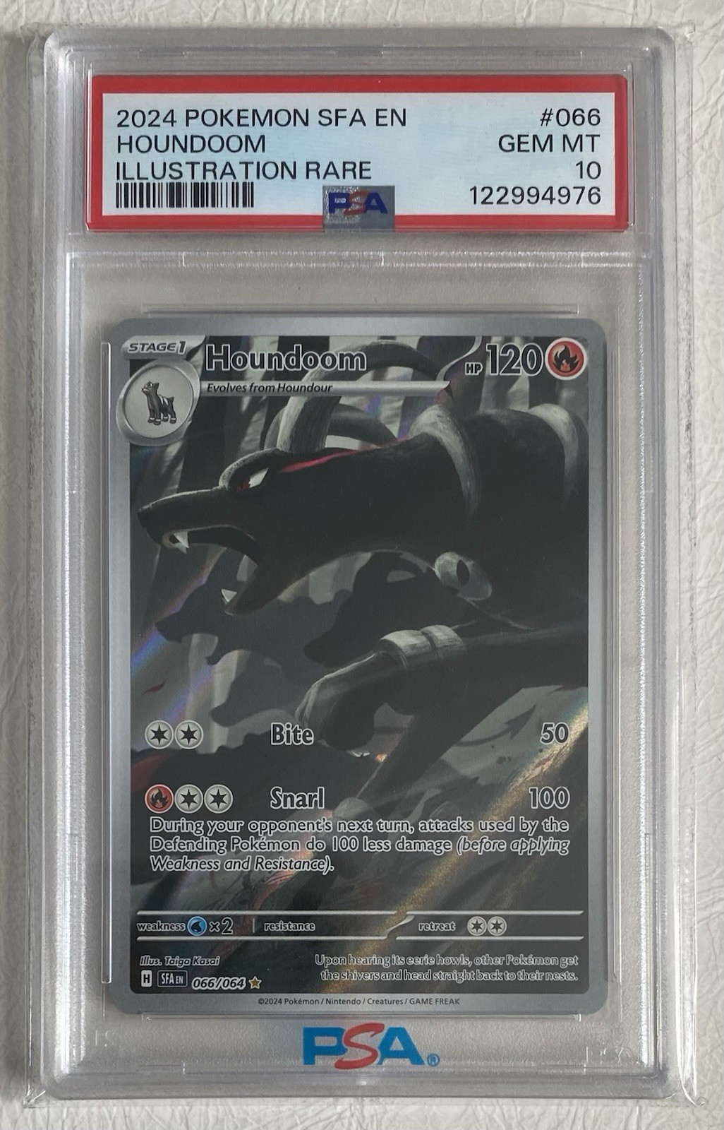 2024 Pokemon Sfa EN-Shrouded Fable Houndoom Illustration Rare 066