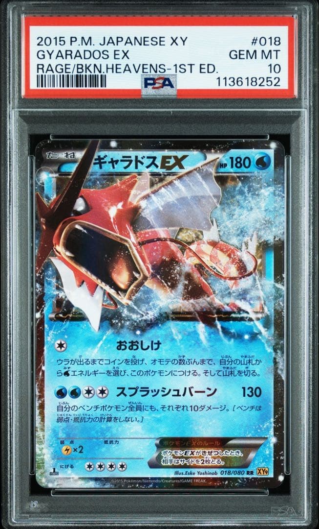 2015 Pokemon Japanese XY Rage of the Broken Heavens Gyarados EX 1st Edition 018