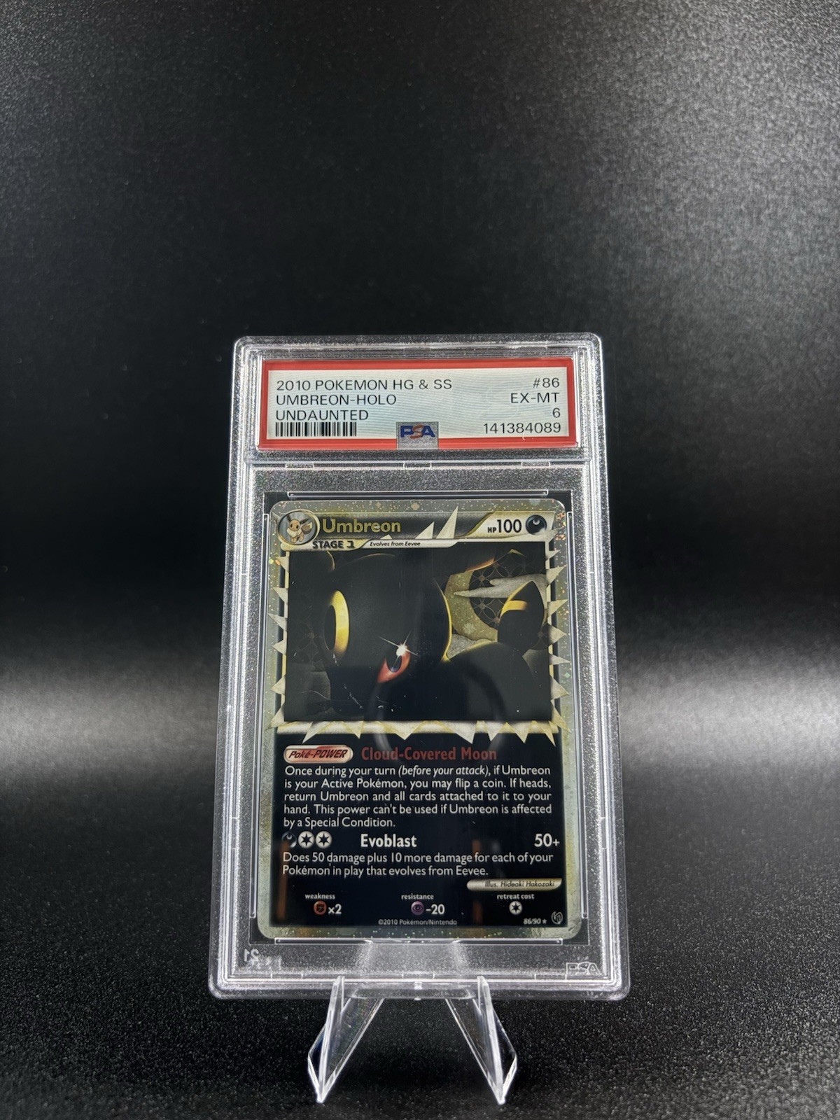2010 Pokemon Heartgold & Soulsilver Undaunted Umbreon-Holo 86